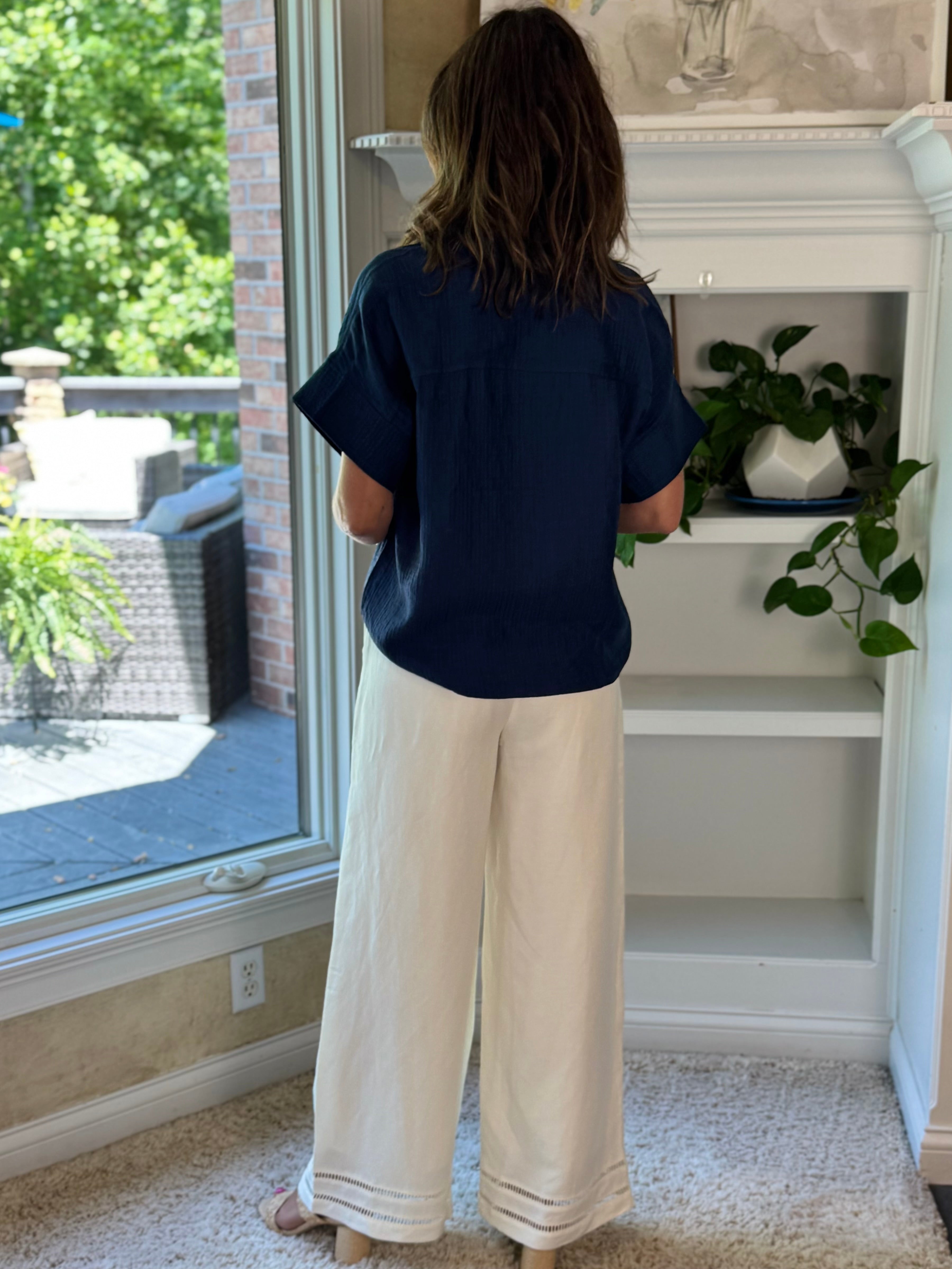Current Air Tailored Cropped Wide Leg Pants