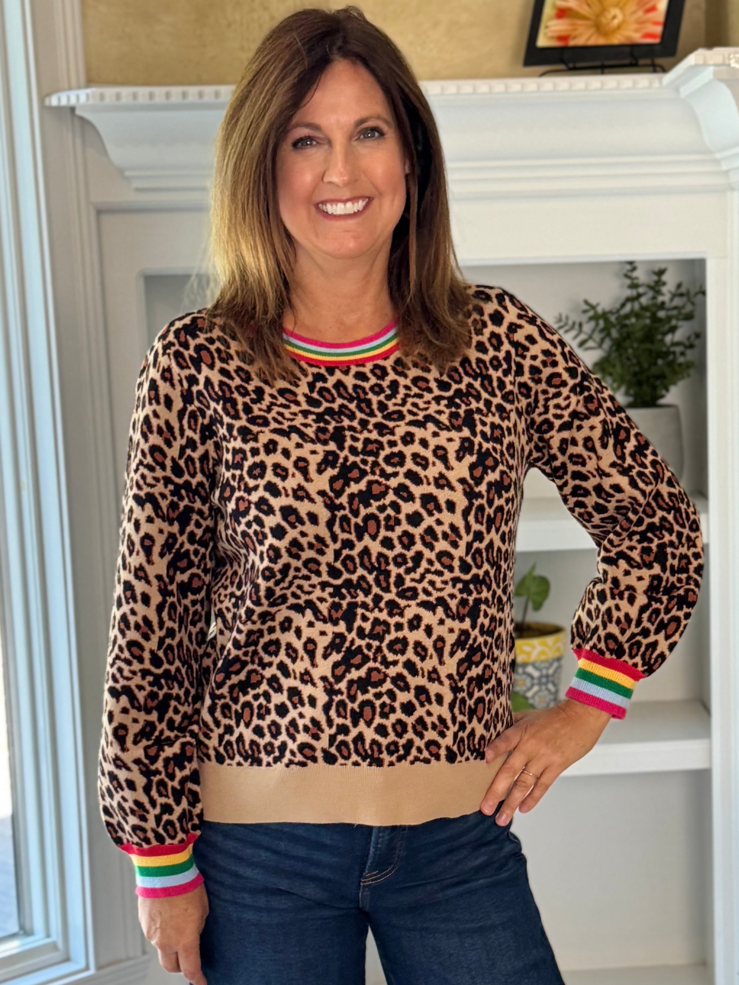 Colorpop Leopard Sweater