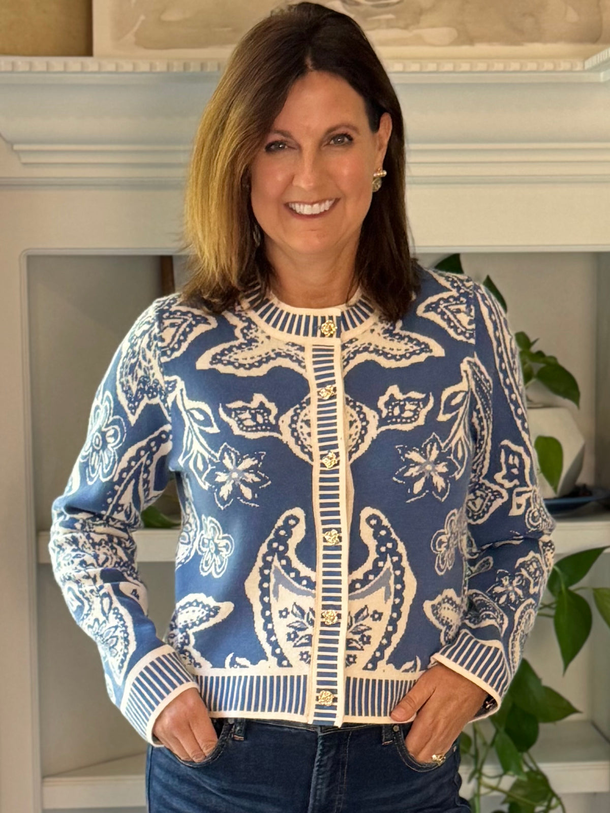 THML Pretty in Paisley Cardigan