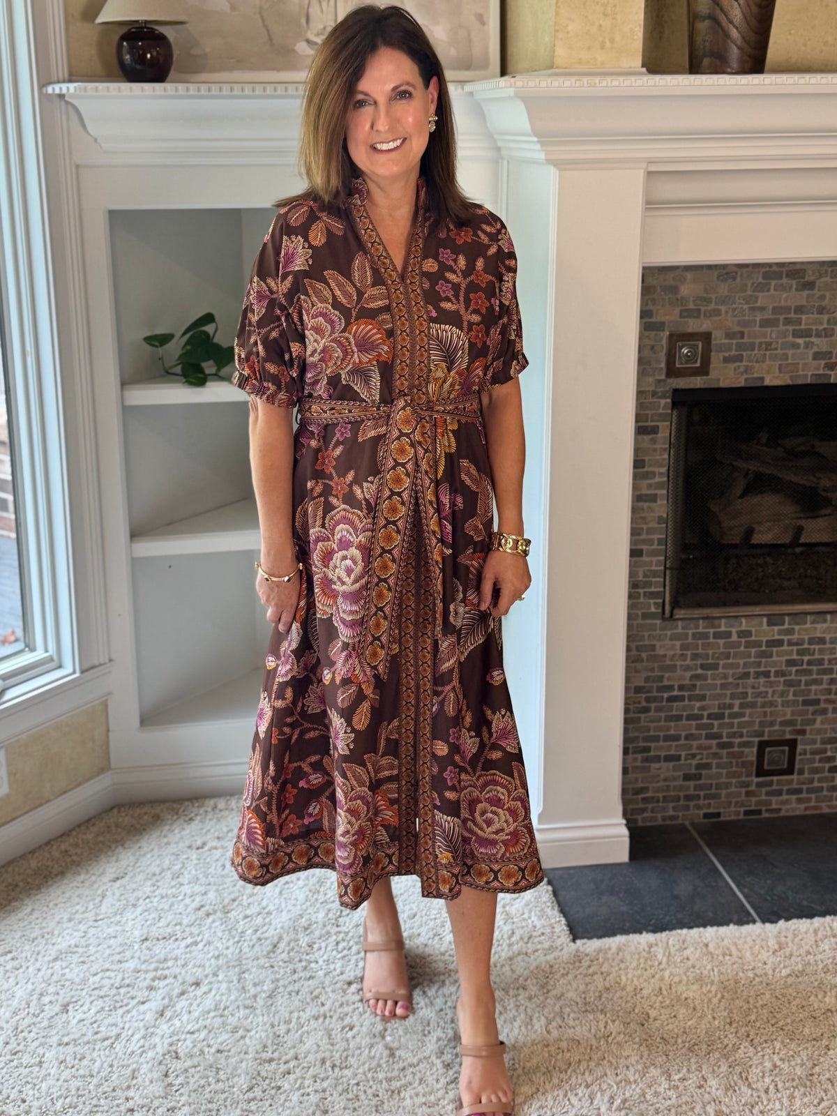 Fall for Me Floral Midi Dress