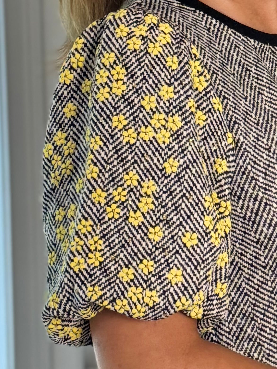 Morning Meadow Tweed Top