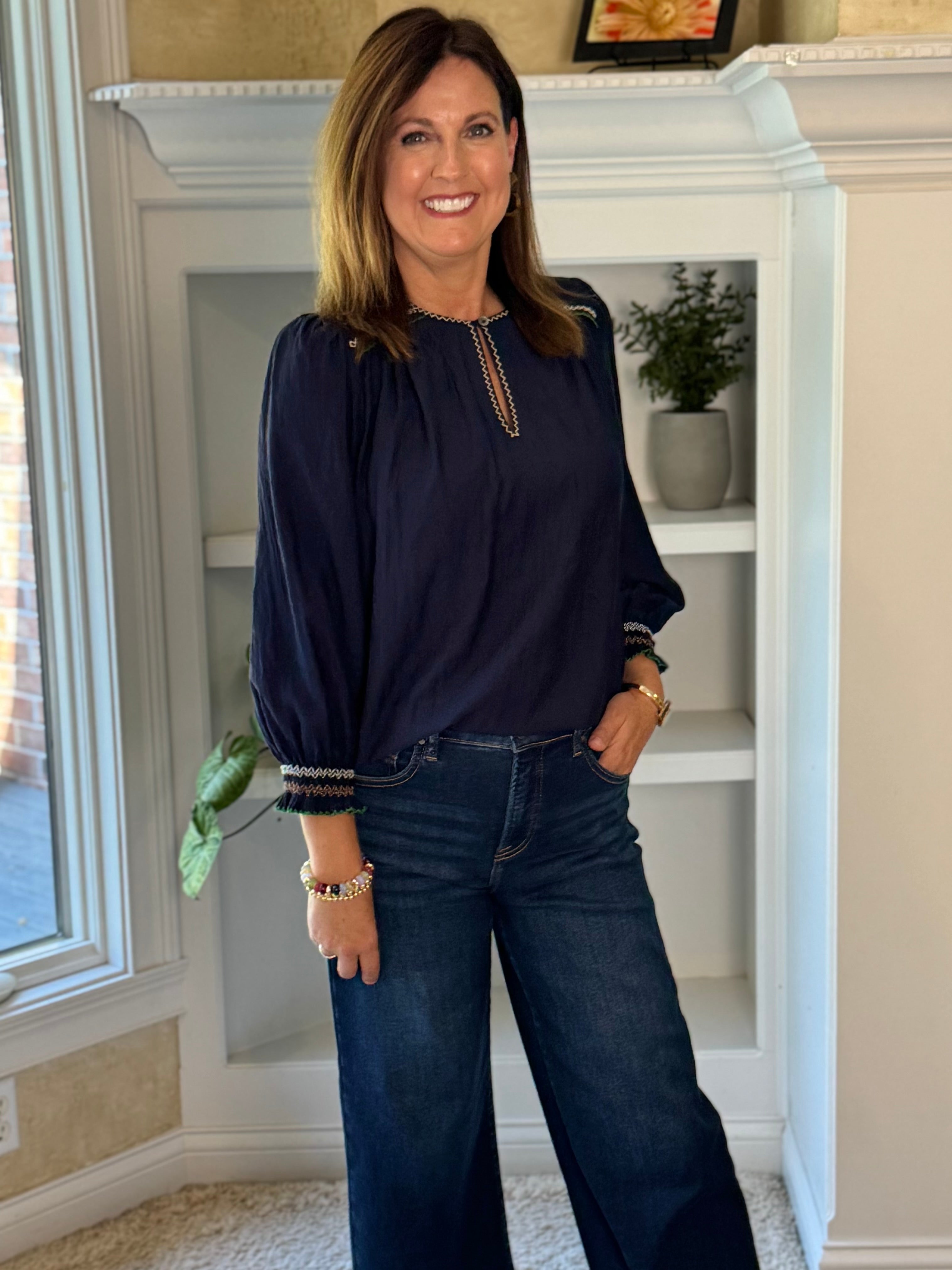 Current Air Stitched Elegance Blouse