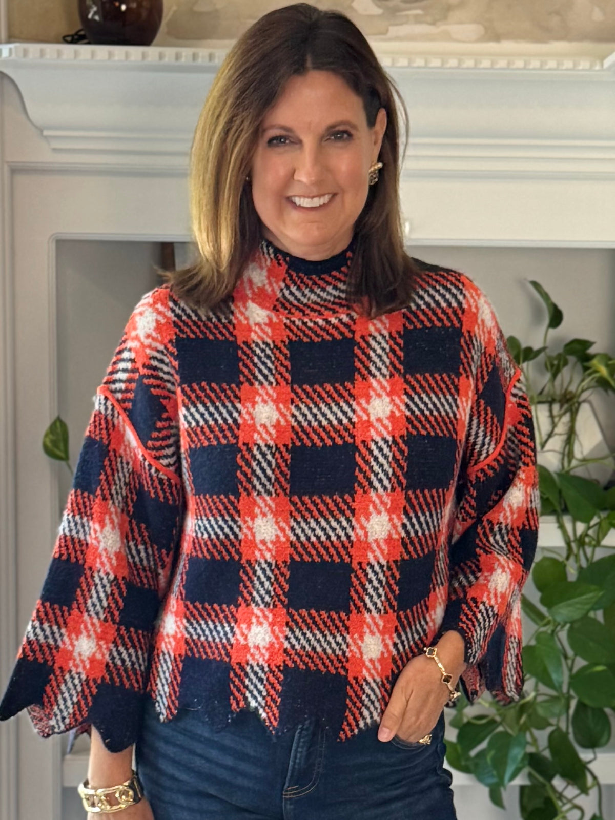 Happy to Be Plaid Sweater