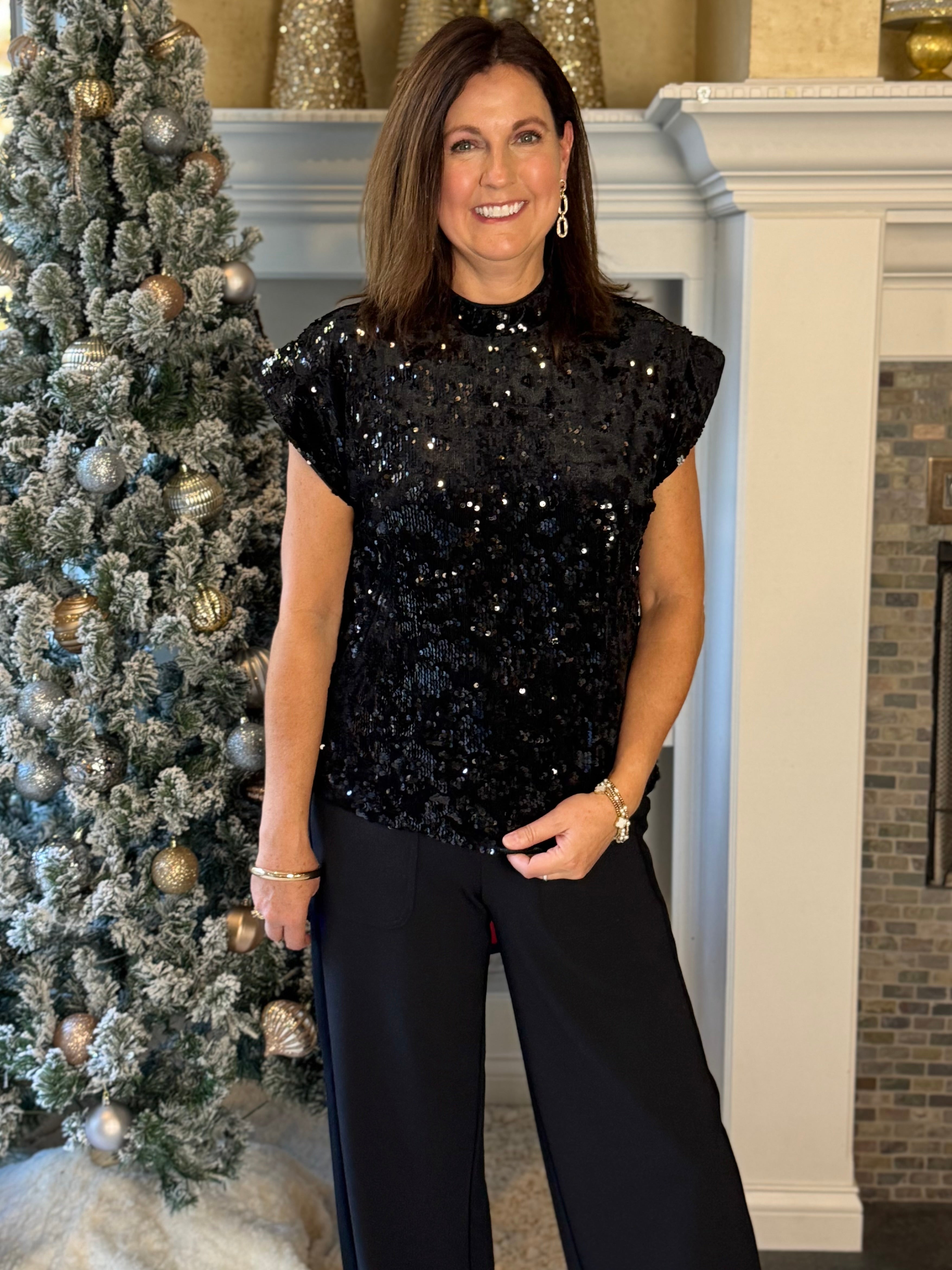 THML Sequin Luxe Top