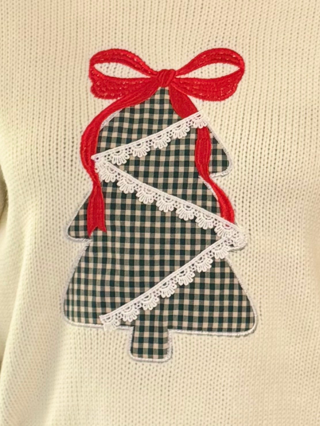 Touch of Gingham Festive Sweater