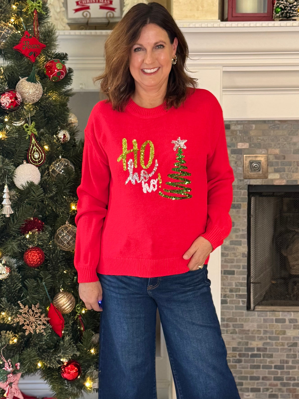 Ho Ho Holiday Sequin Sweater