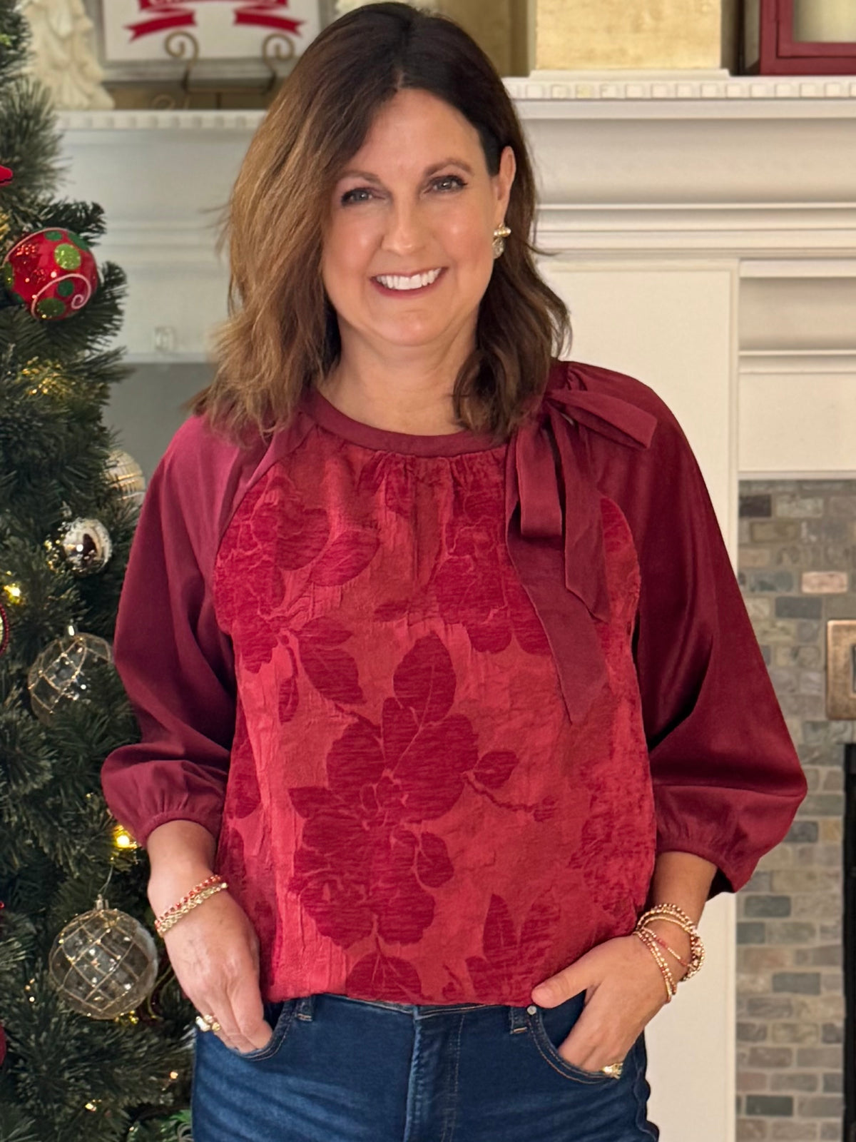 Lovely in Luxe Textured Velvet Top
