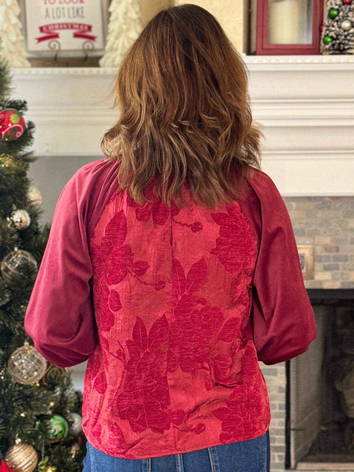 Lovely in Luxe Textured Velvet Top