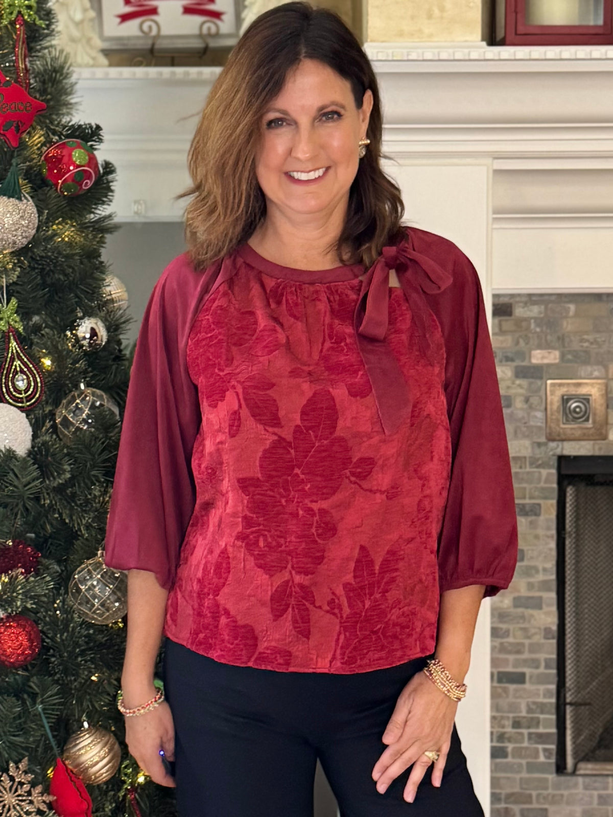 Lovely in Luxe Textured Velvet Top