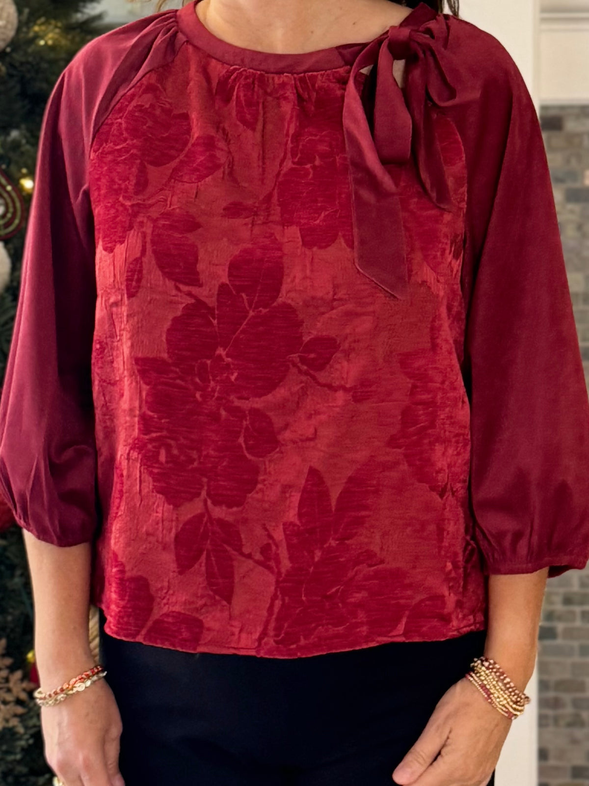 Lovely in Luxe Textured Velvet Top