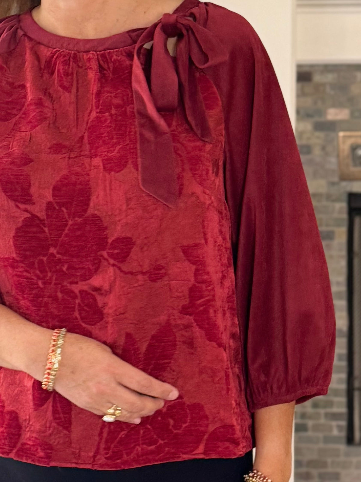 Lovely in Luxe Textured Velvet Top