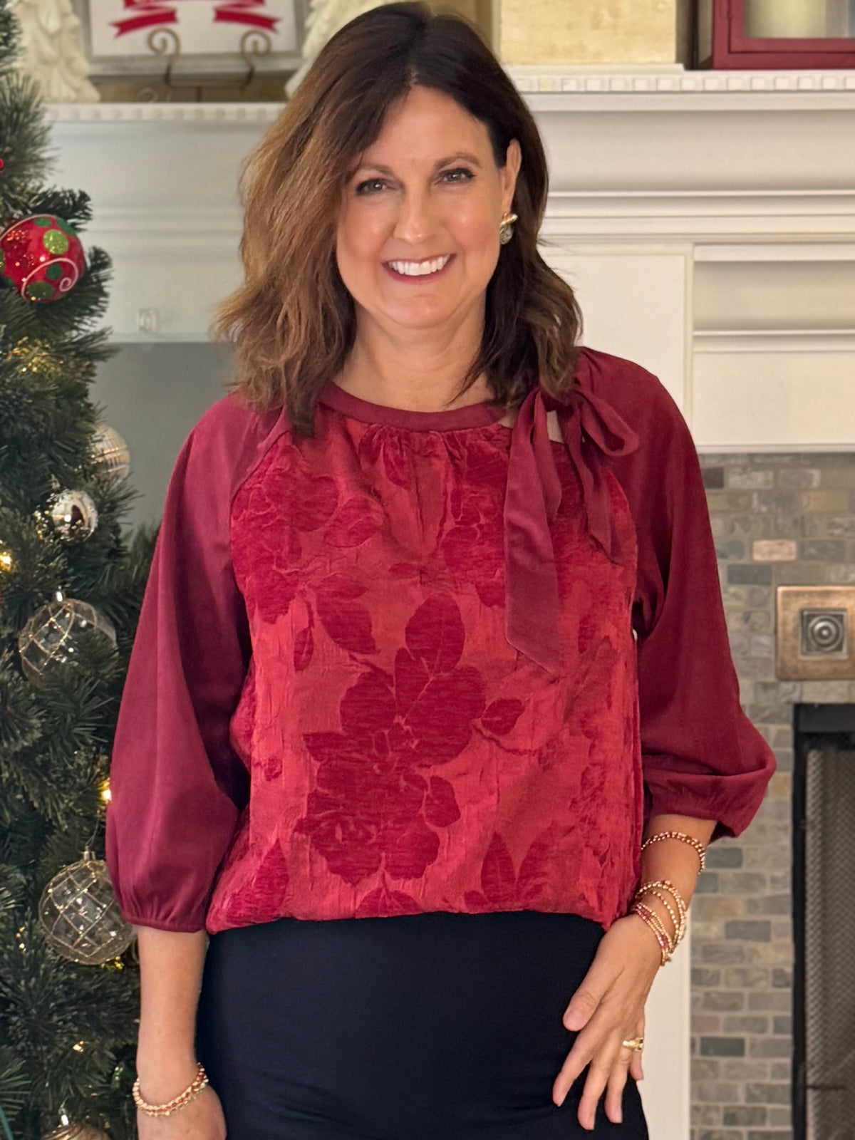 Lovely in Luxe Textured Velvet Top