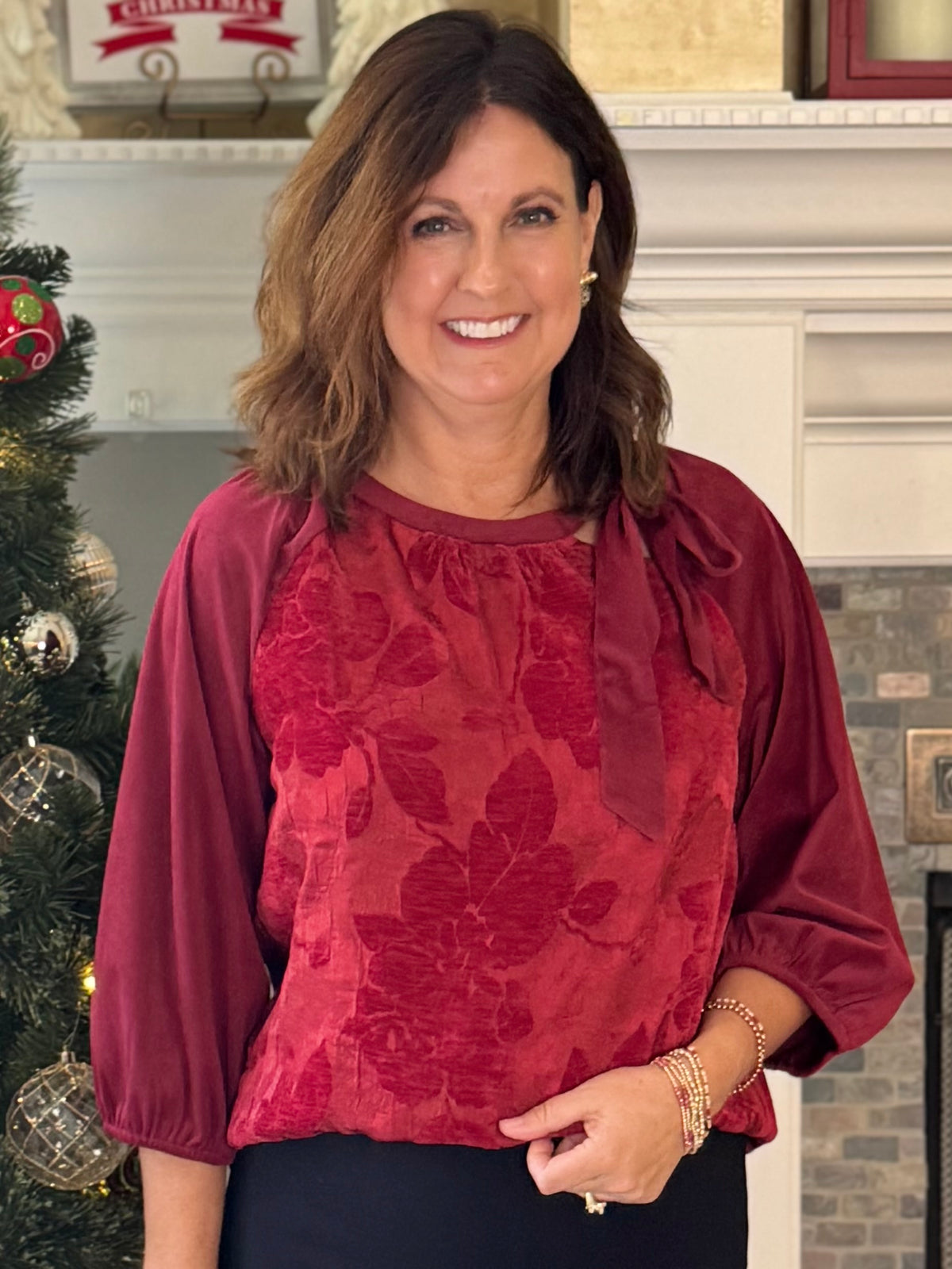 Lovely in Luxe Textured Velvet Top
