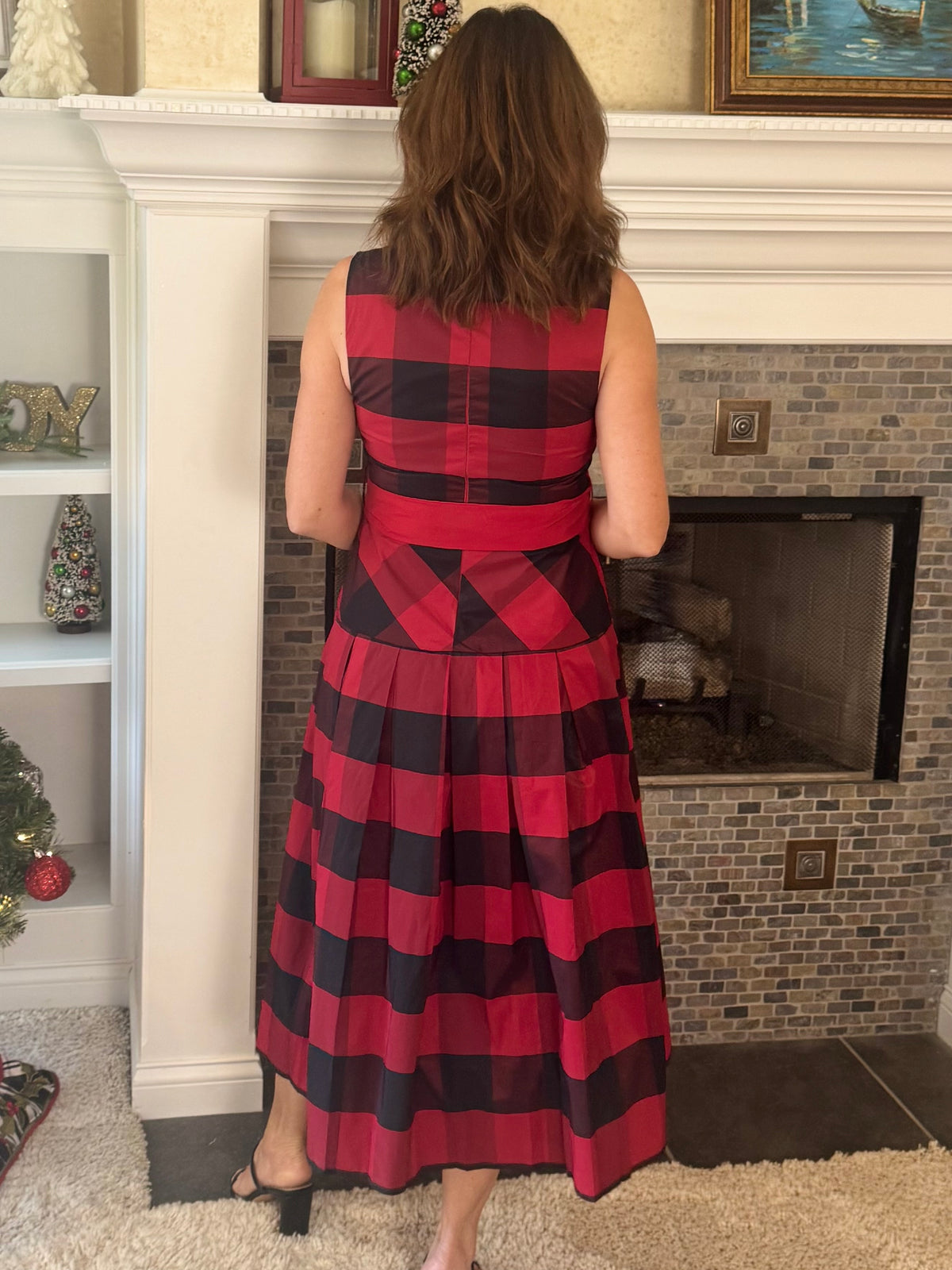 Season to Celebrate Plaid Midi Dress