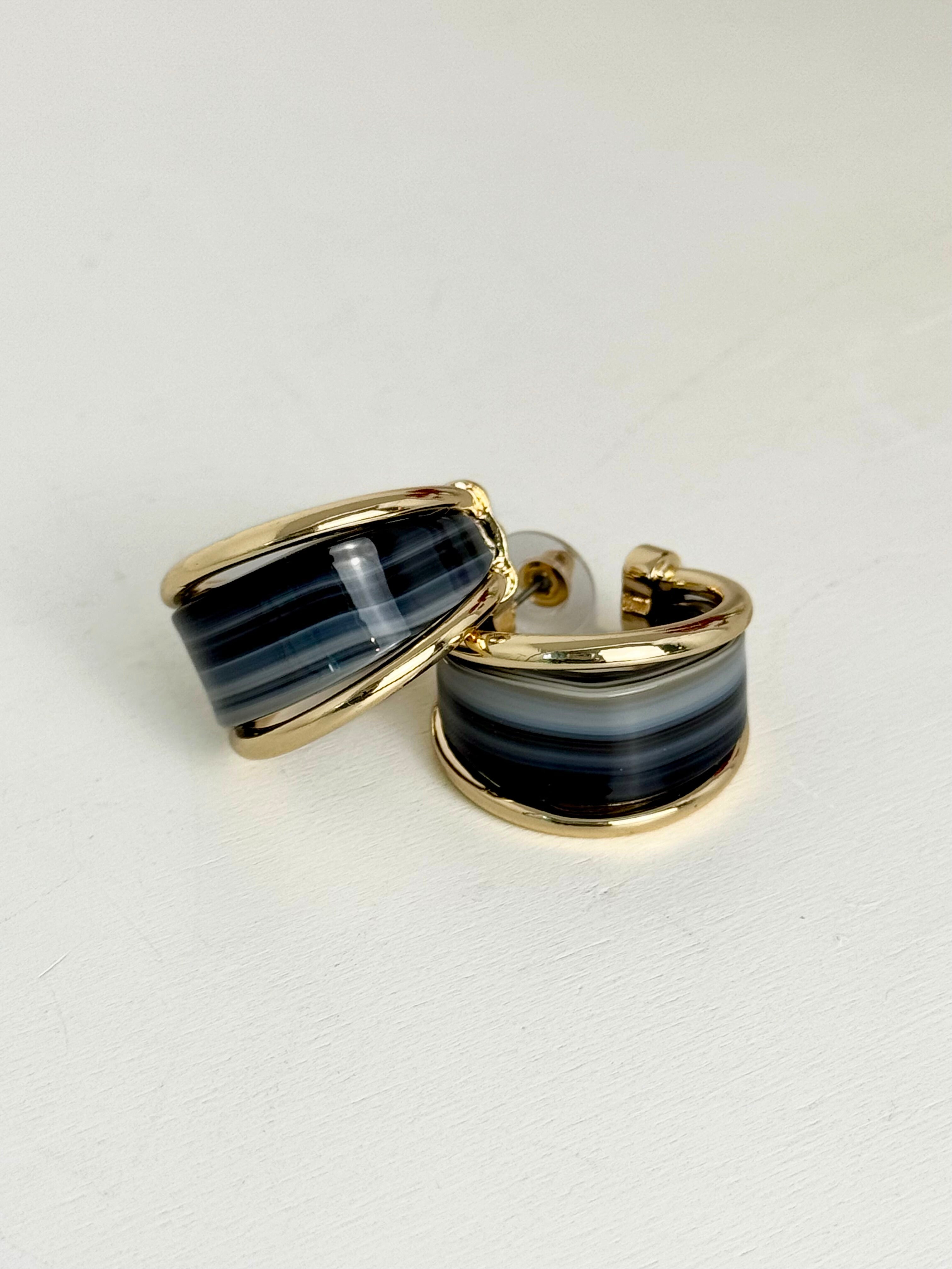 Midnight Luxe Hoop Earrings