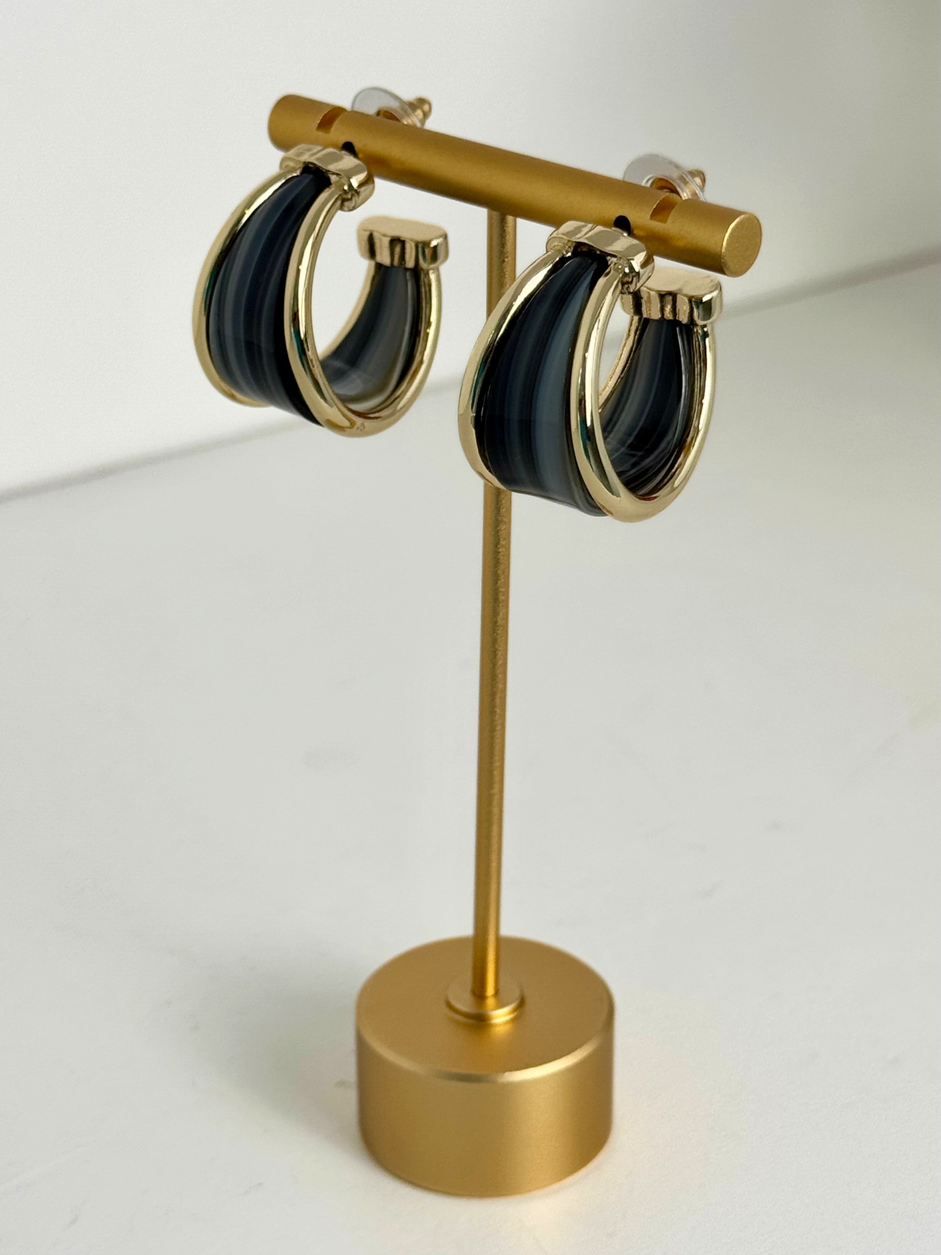 Midnight Luxe Hoop Earrings