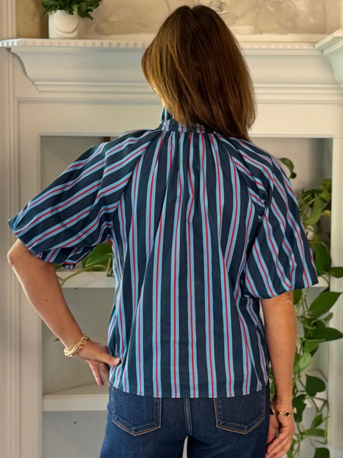 THML Making Waves Striped Tie Top