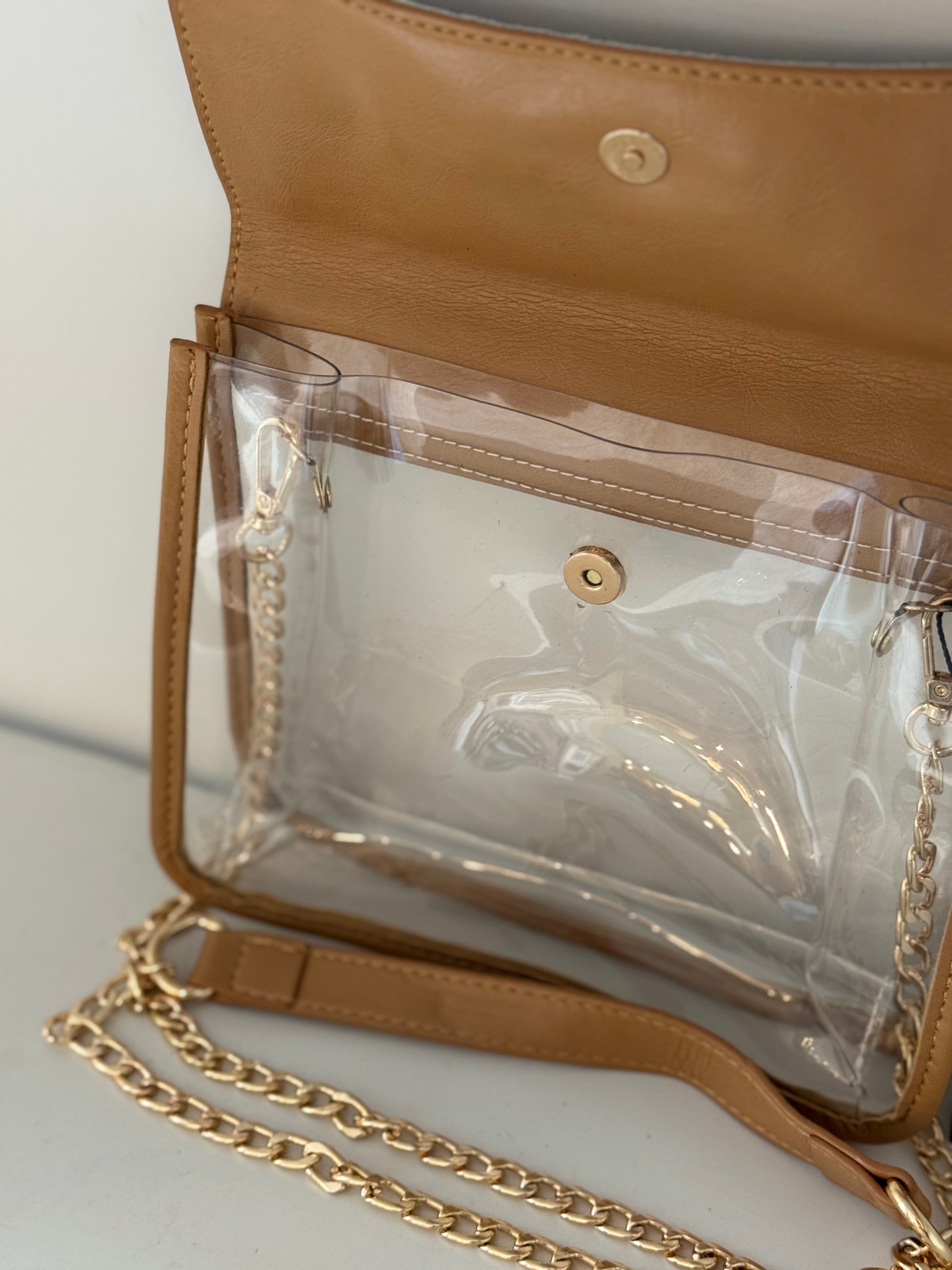 Event Ready Clear Crossbody Bag - Leopard