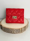 Quilted Card Holder - Red