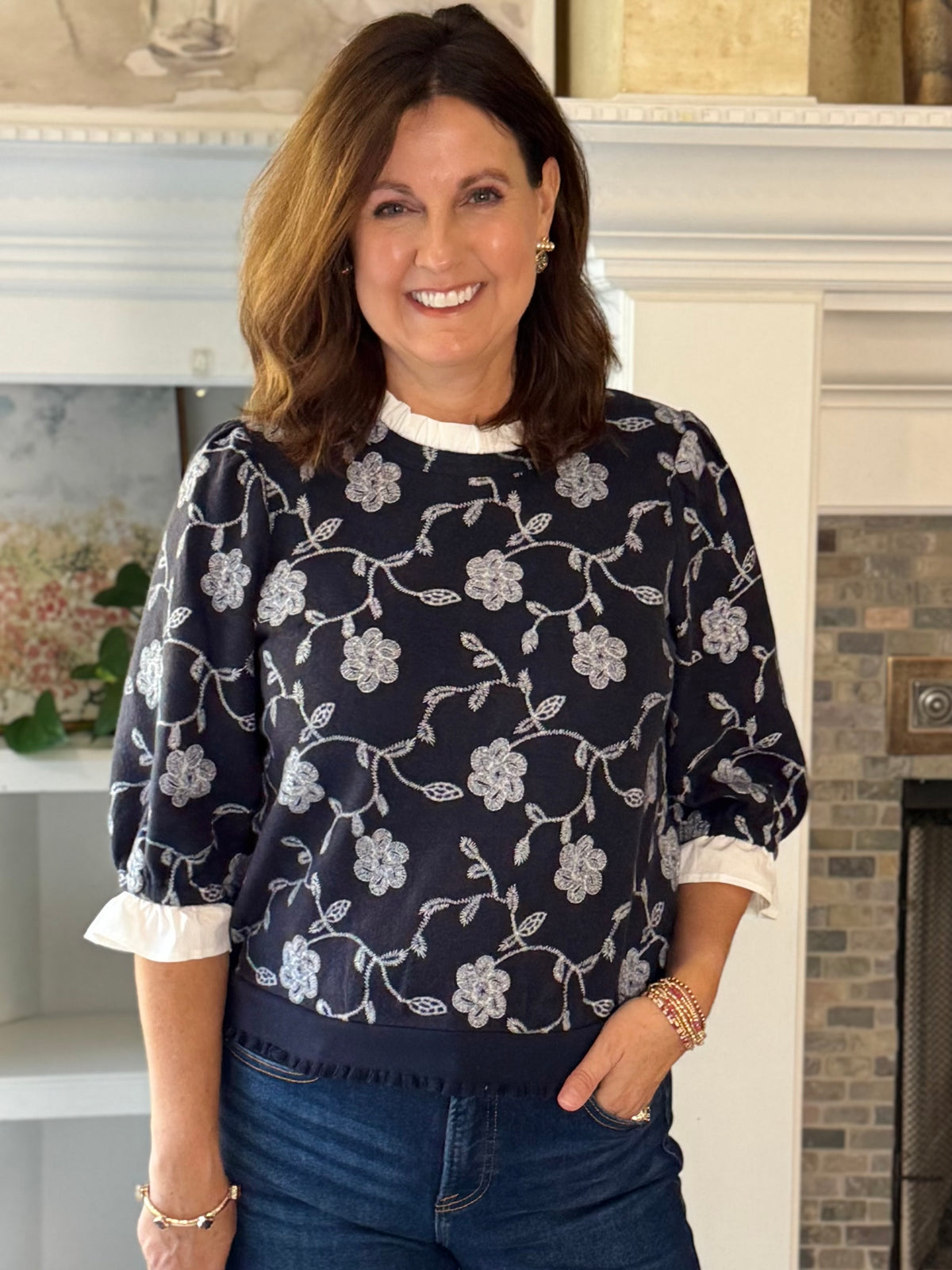 Floral Enchantment Embroidered Top