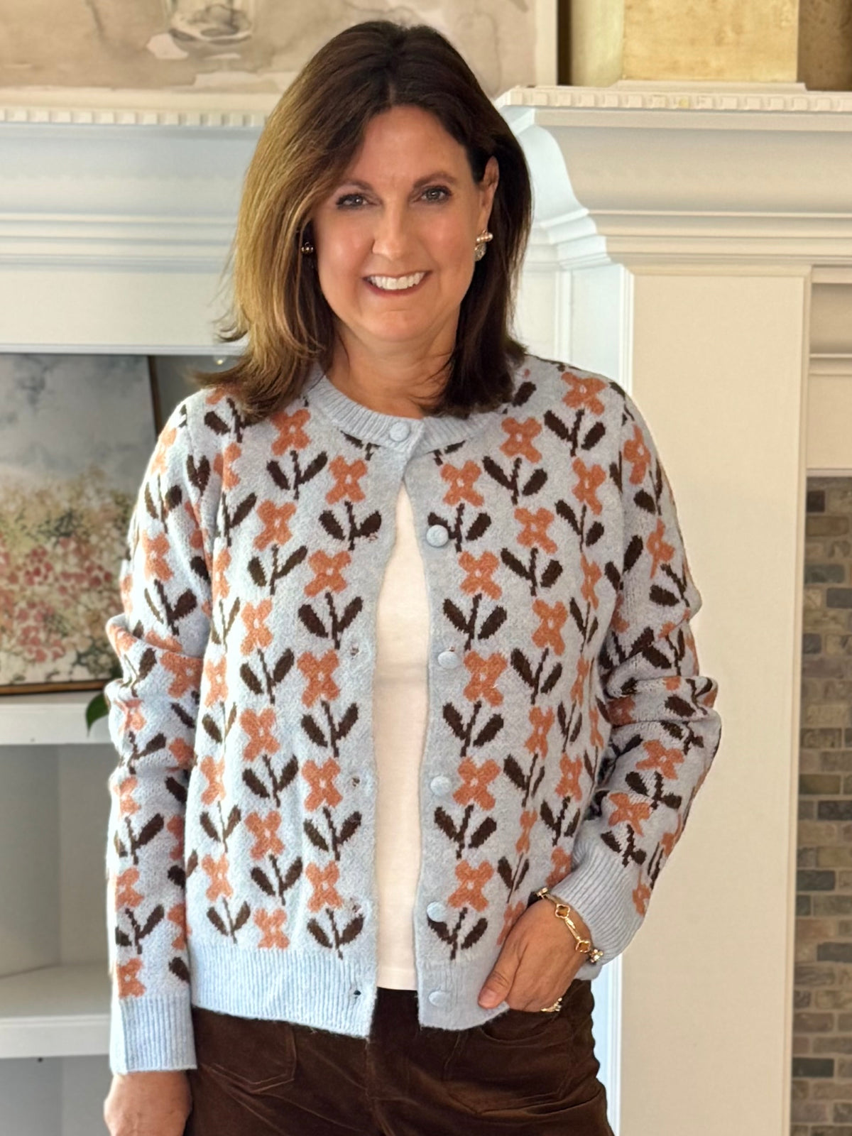 All Smiles Floral Cardigan