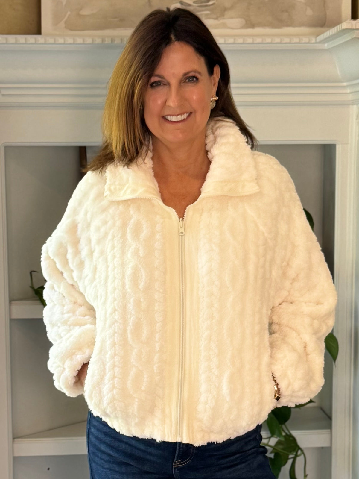 Cloud Nine Sherpa Jacket – Ivory