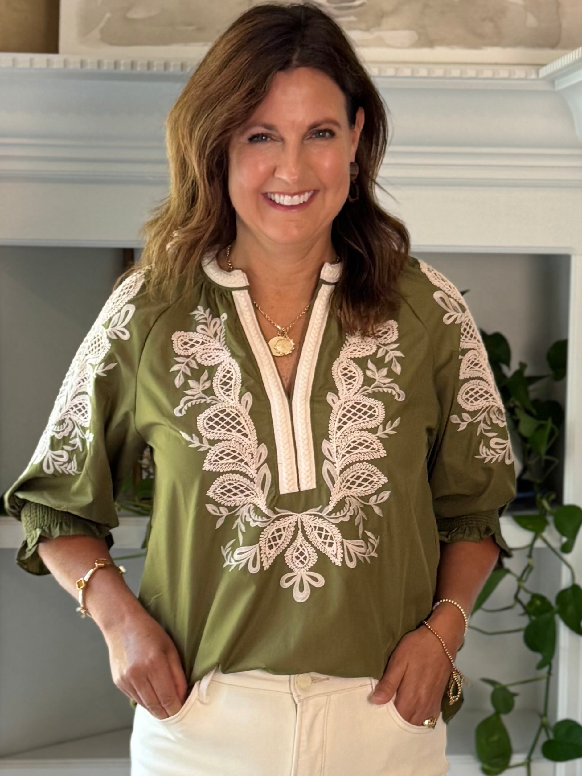 Lovely Details Embroidered Top