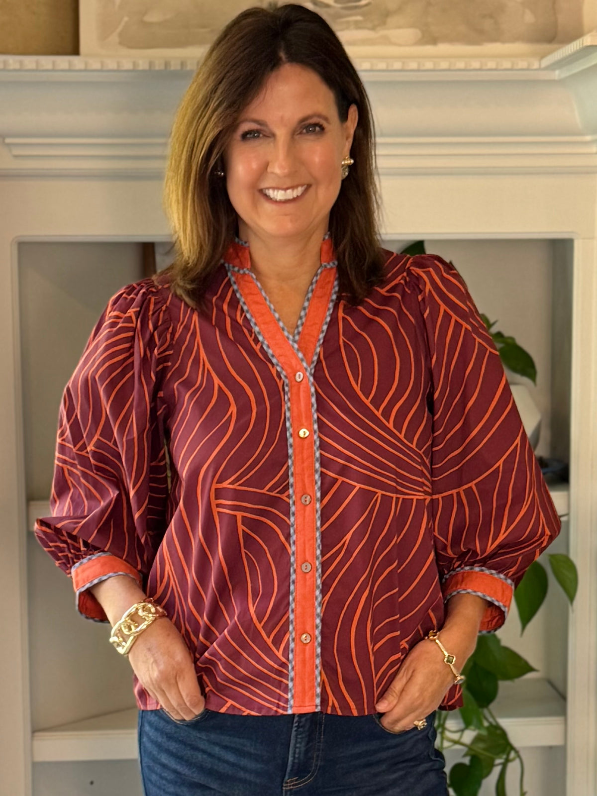 Making Waves Print Top