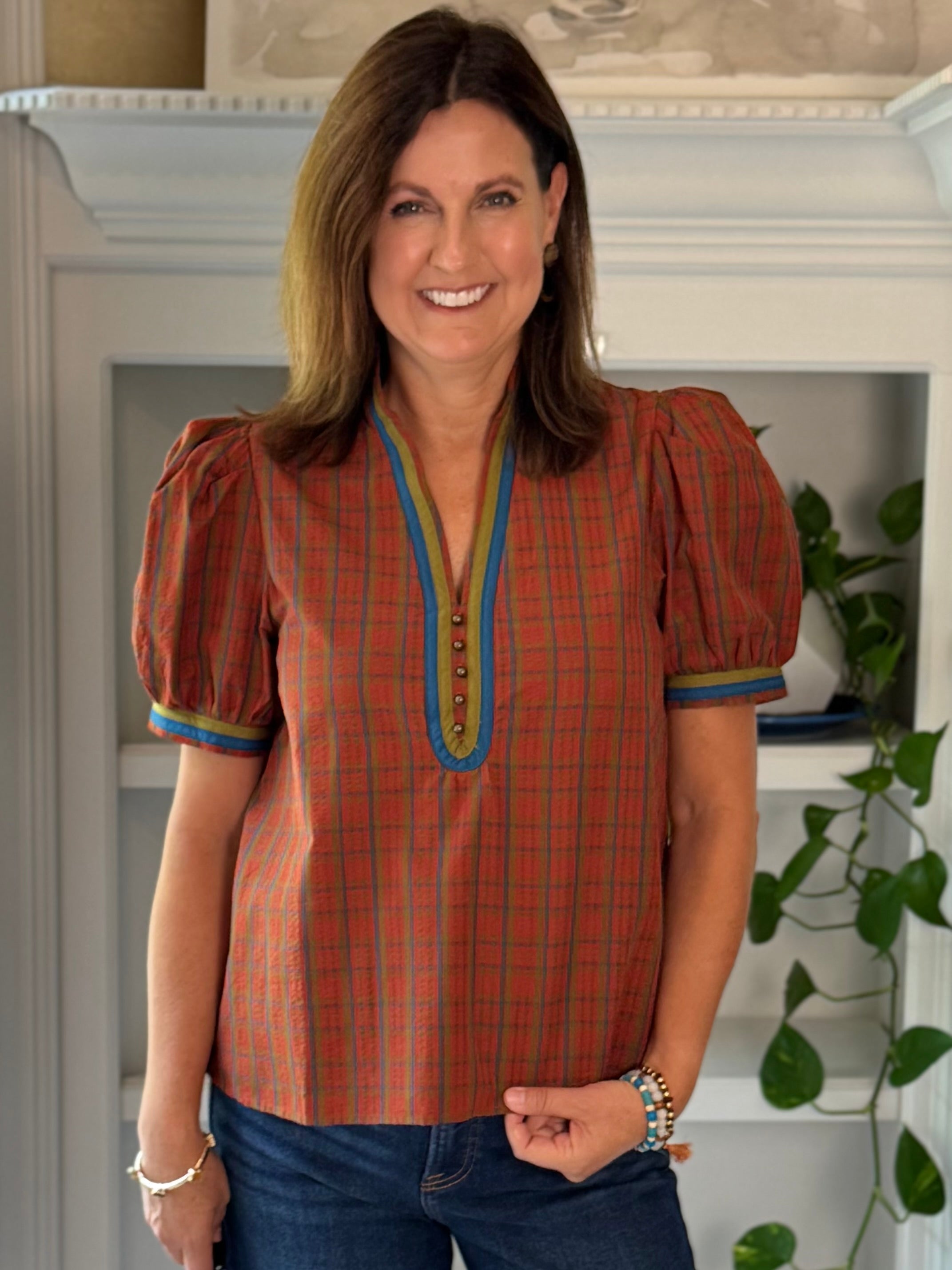 Weekend in Vermont Plaid Top