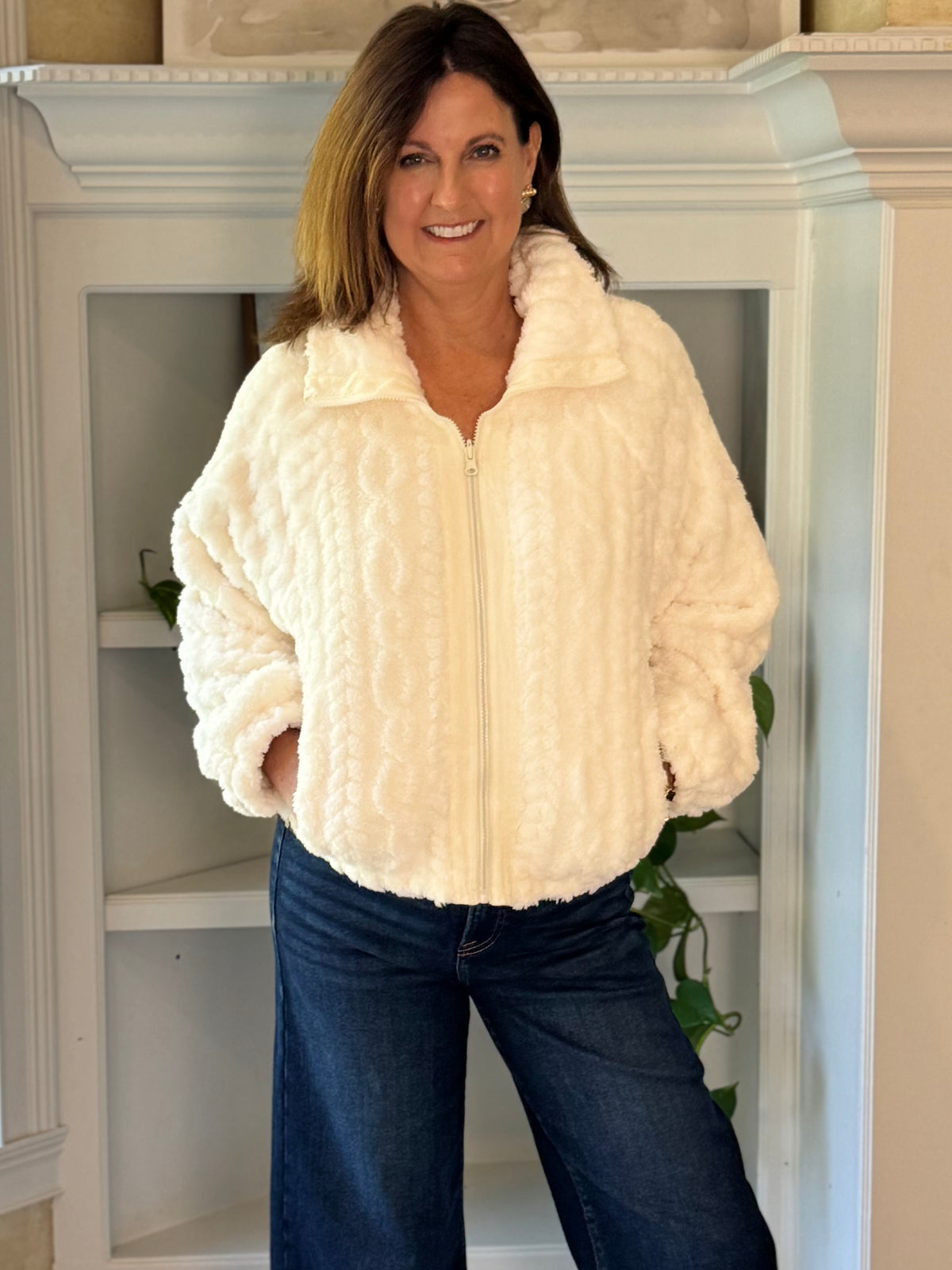 Cloud Nine Sherpa Jacket – Ivory