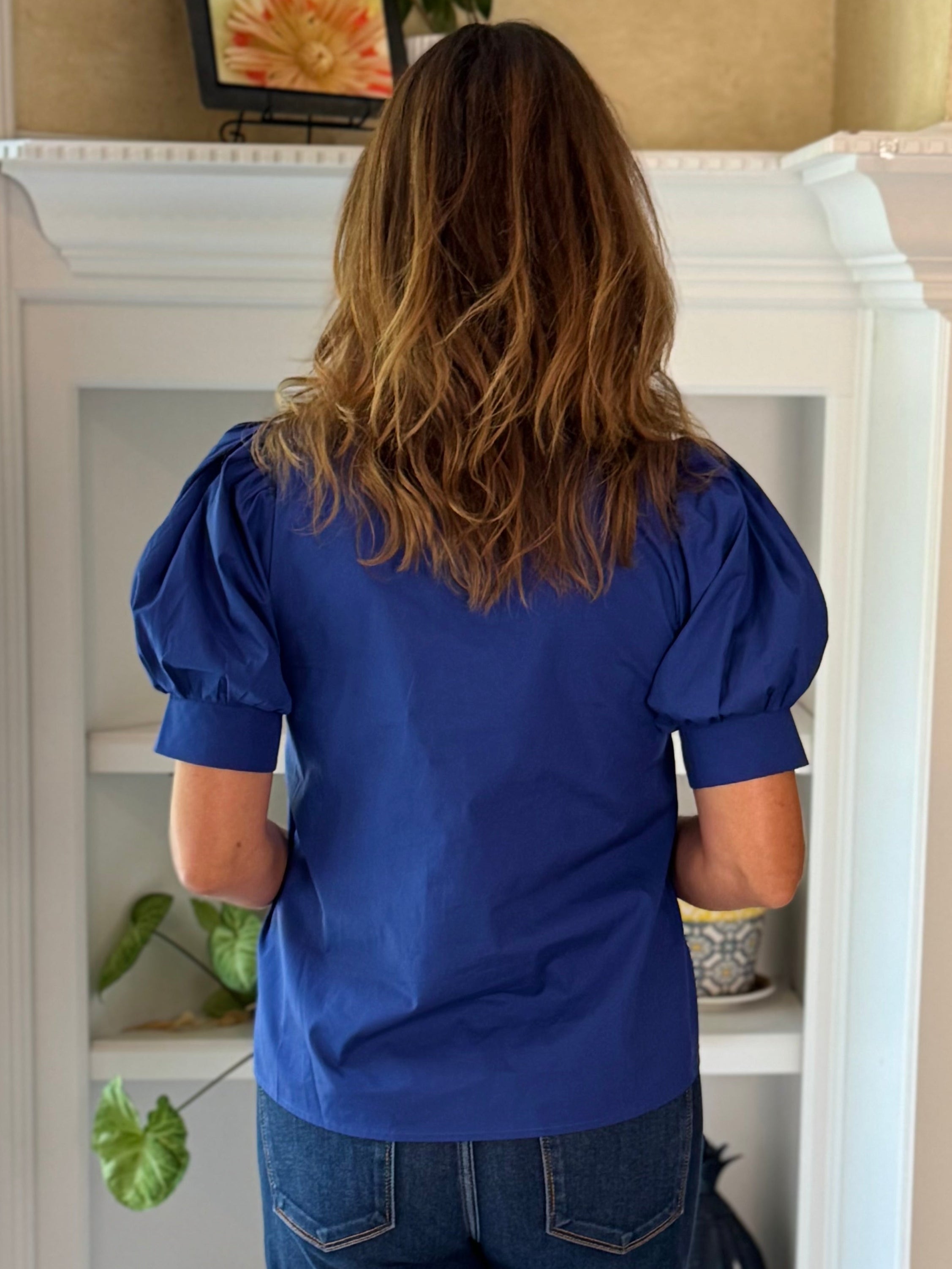 Radiance Embroidered Top - Blue