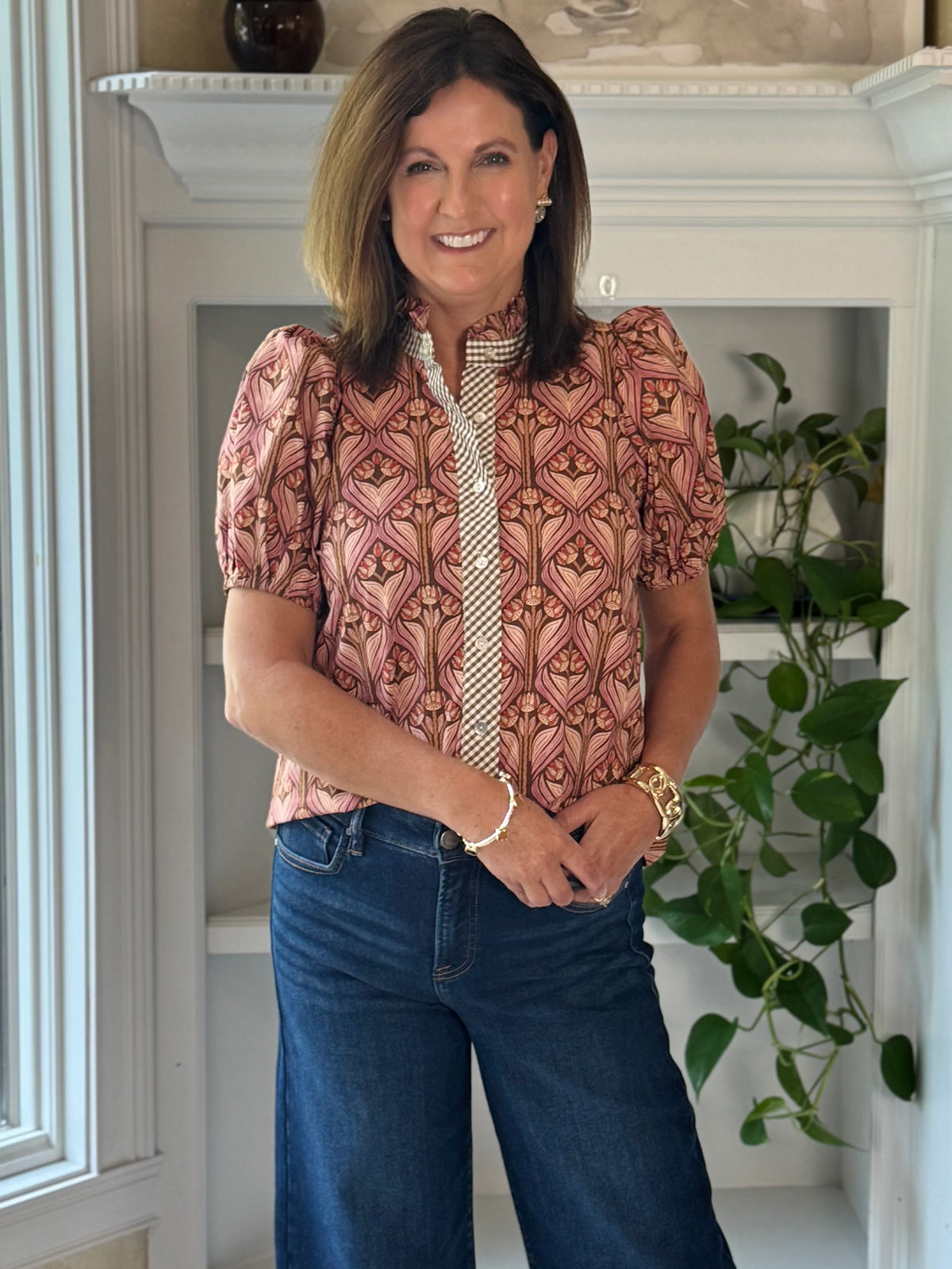 Double Take Print Top