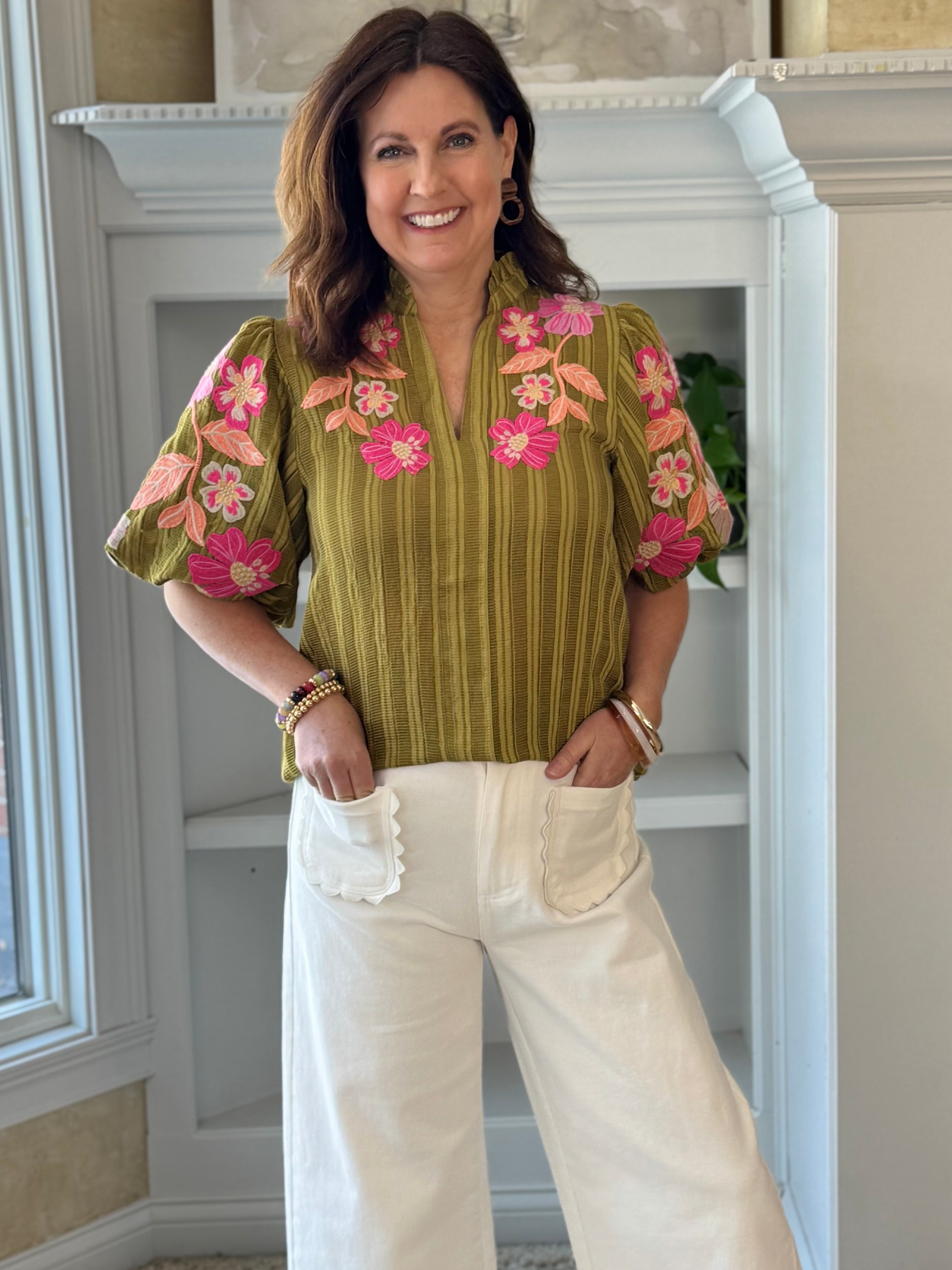 THML Embroidered Grace Blouse