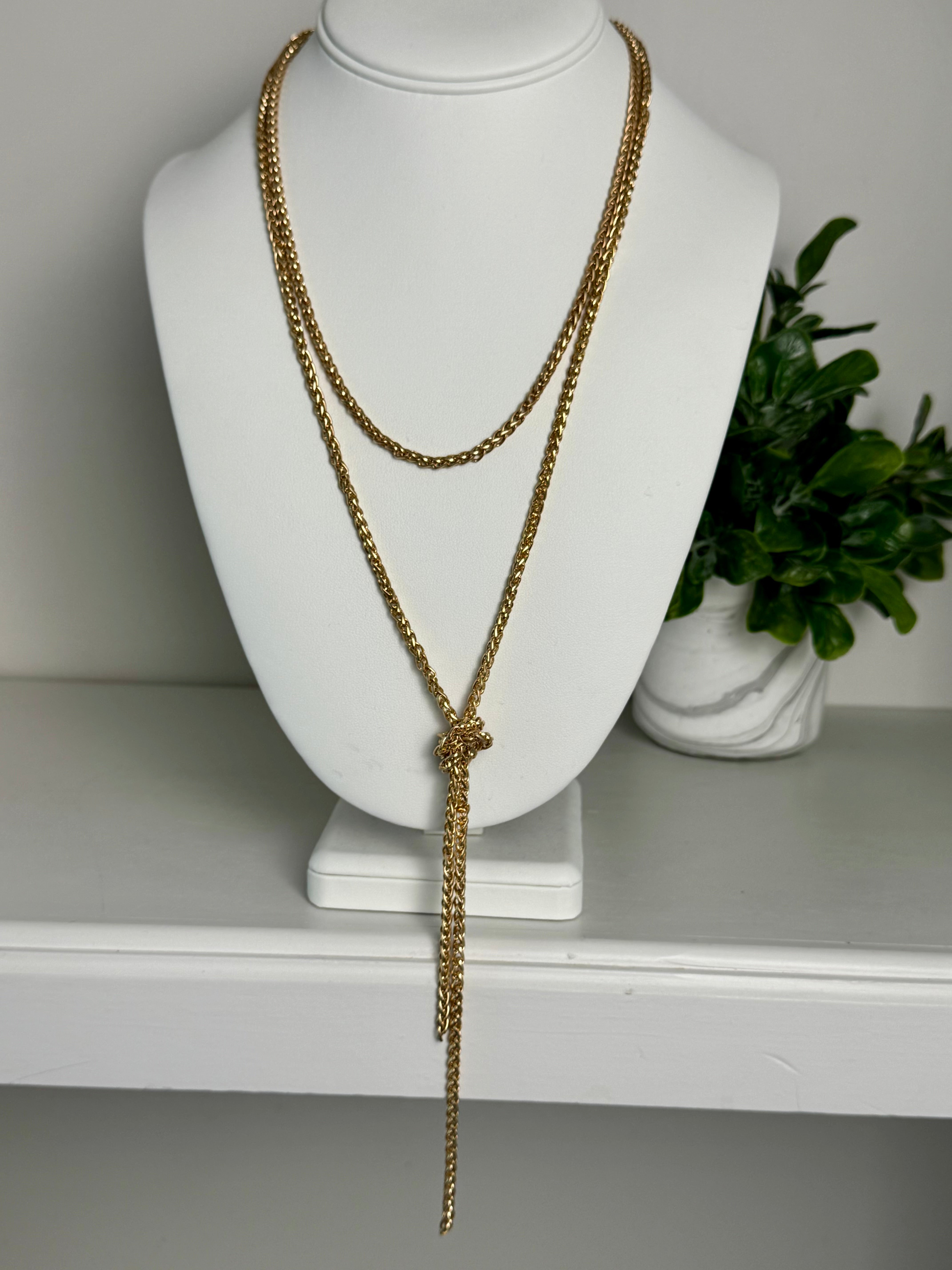 Cascades Long Rope Chain Necklace