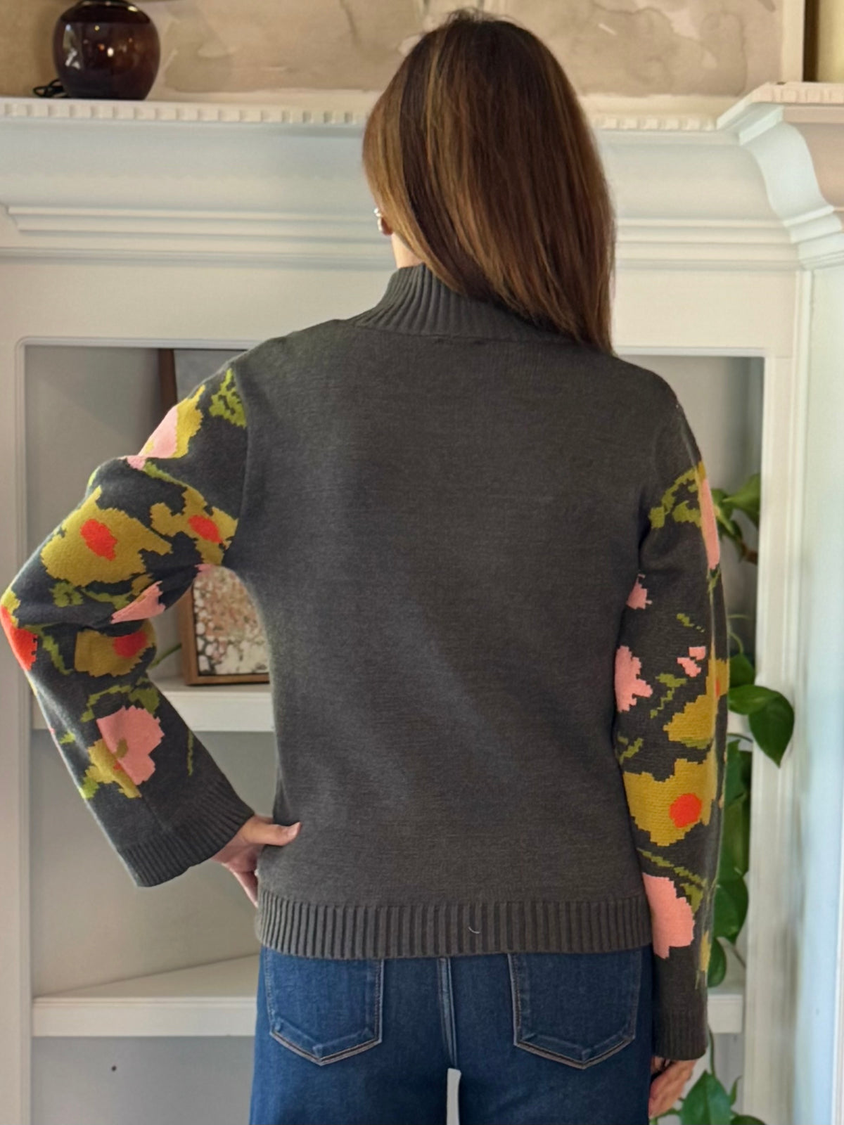 Pop of Floral Sweater