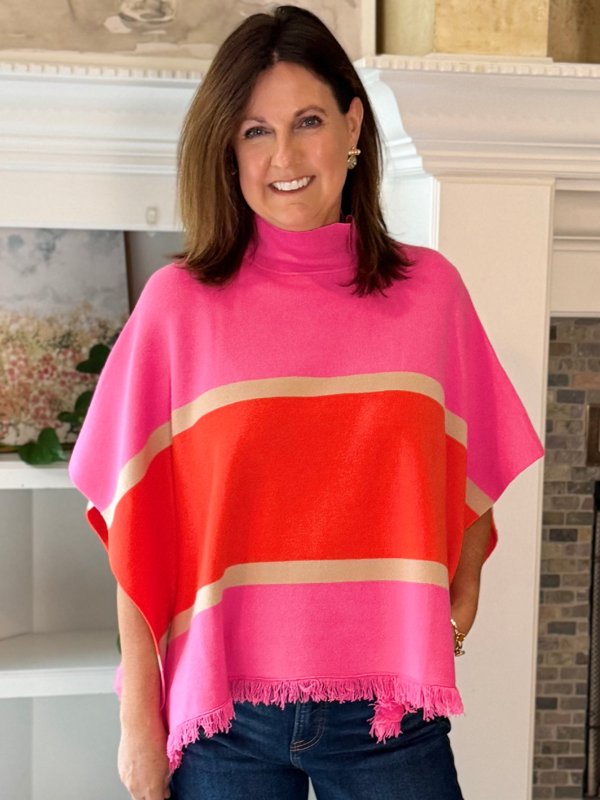 THML Happy Together Poncho - Pink