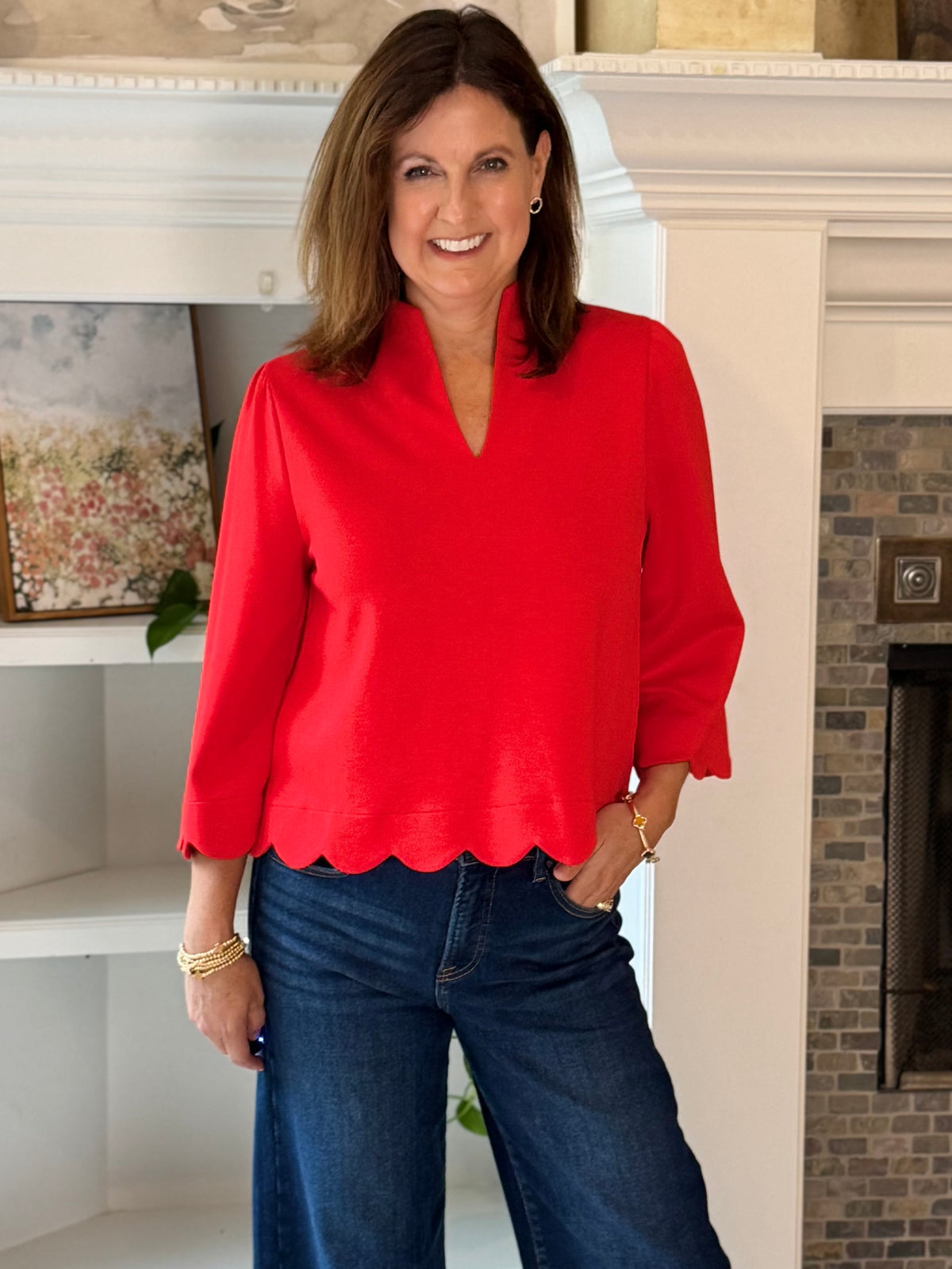 Simply Striking Scalloped Top