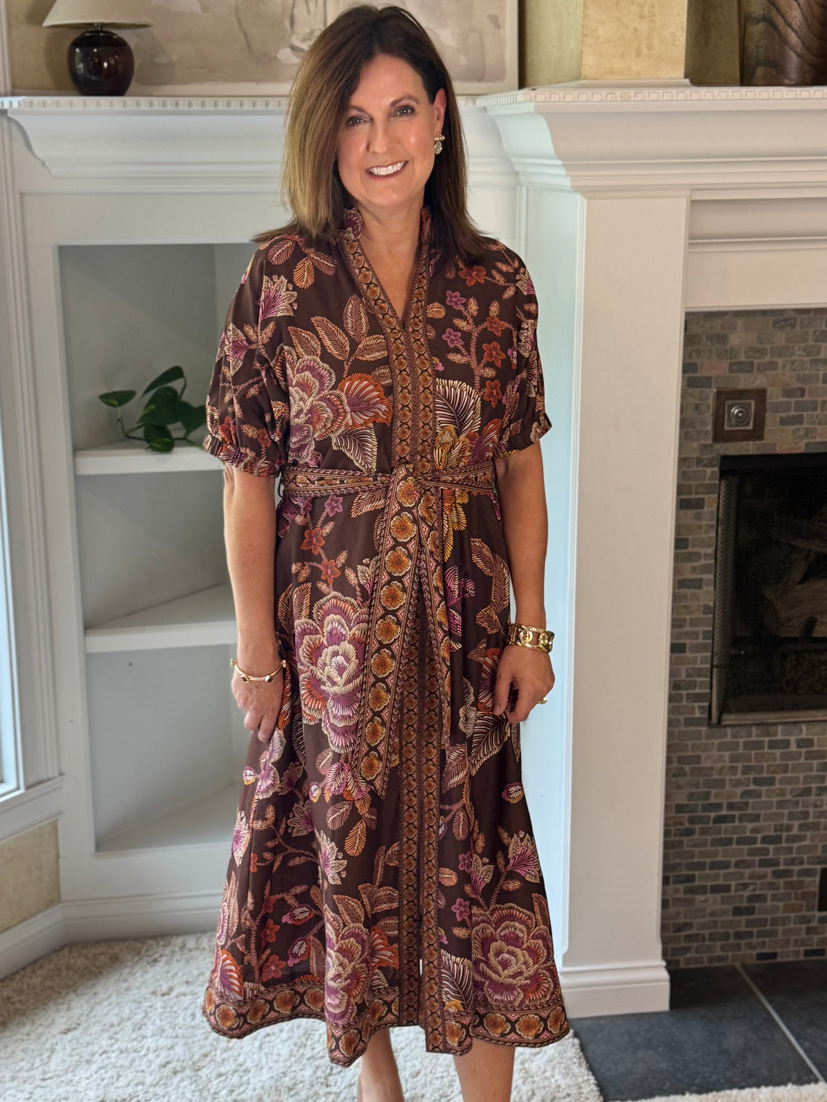 Fall for Me Floral Midi Dress