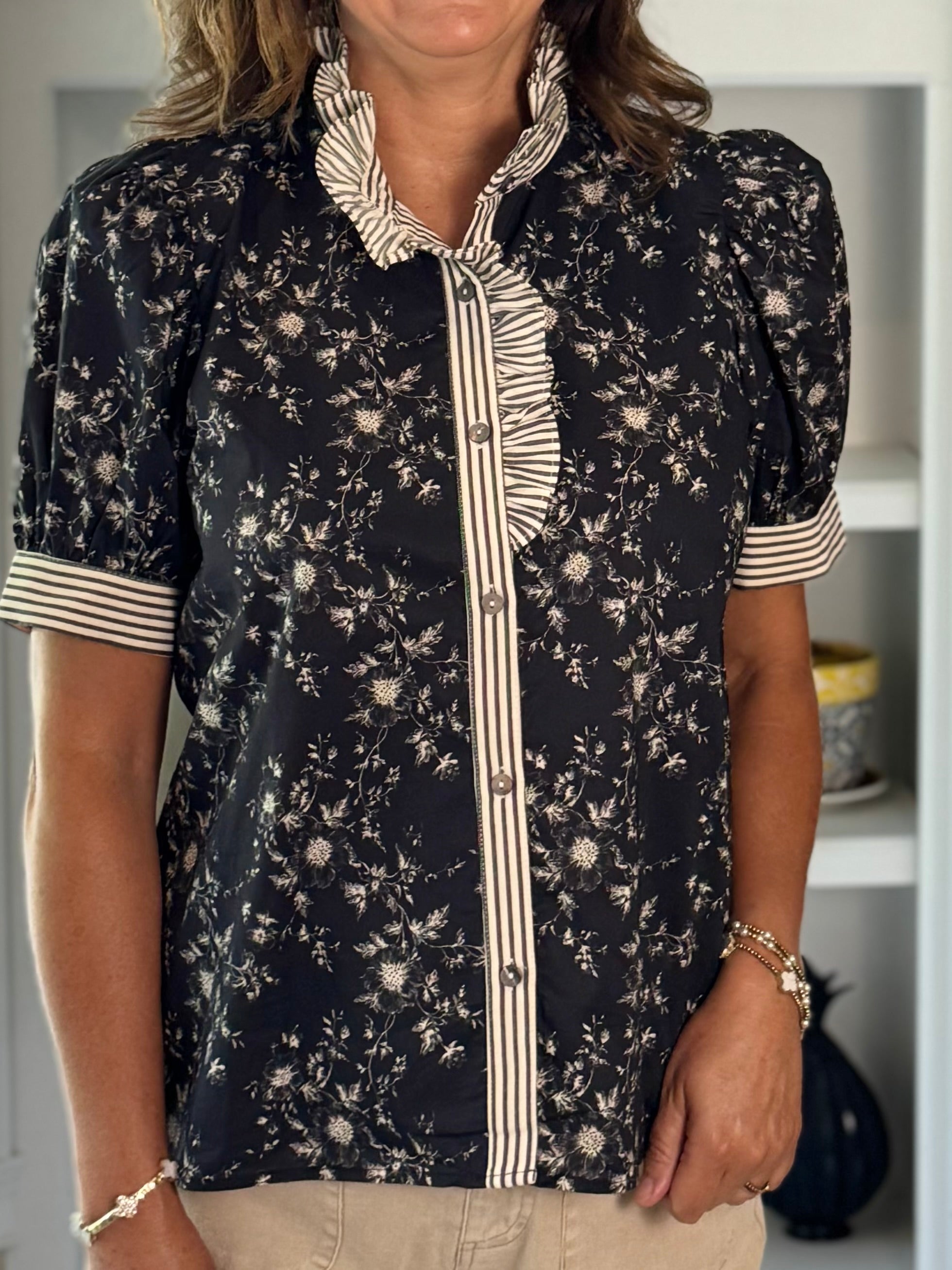 Floral & Stripes Moment Top