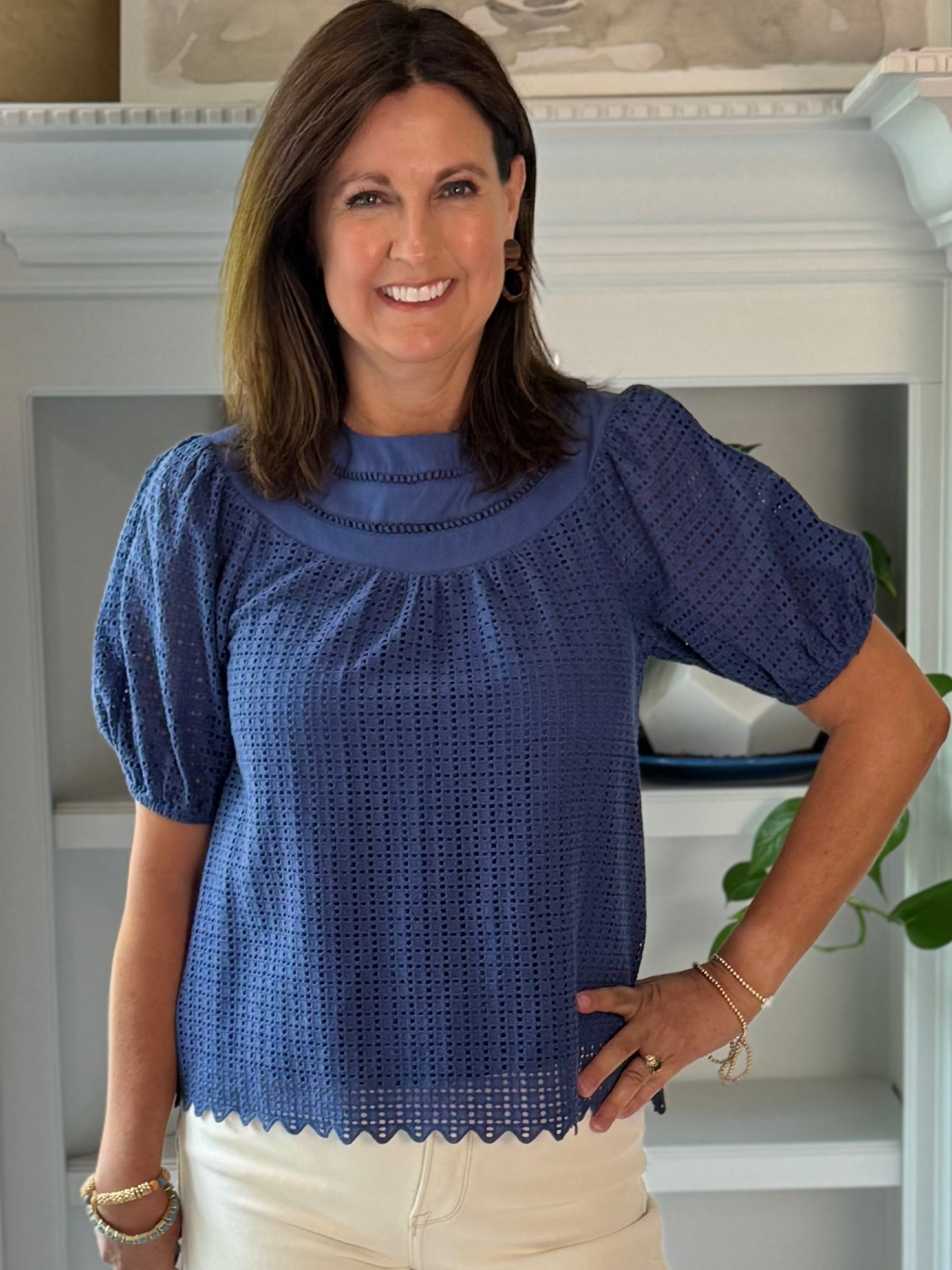 Current Air Eyelet Top