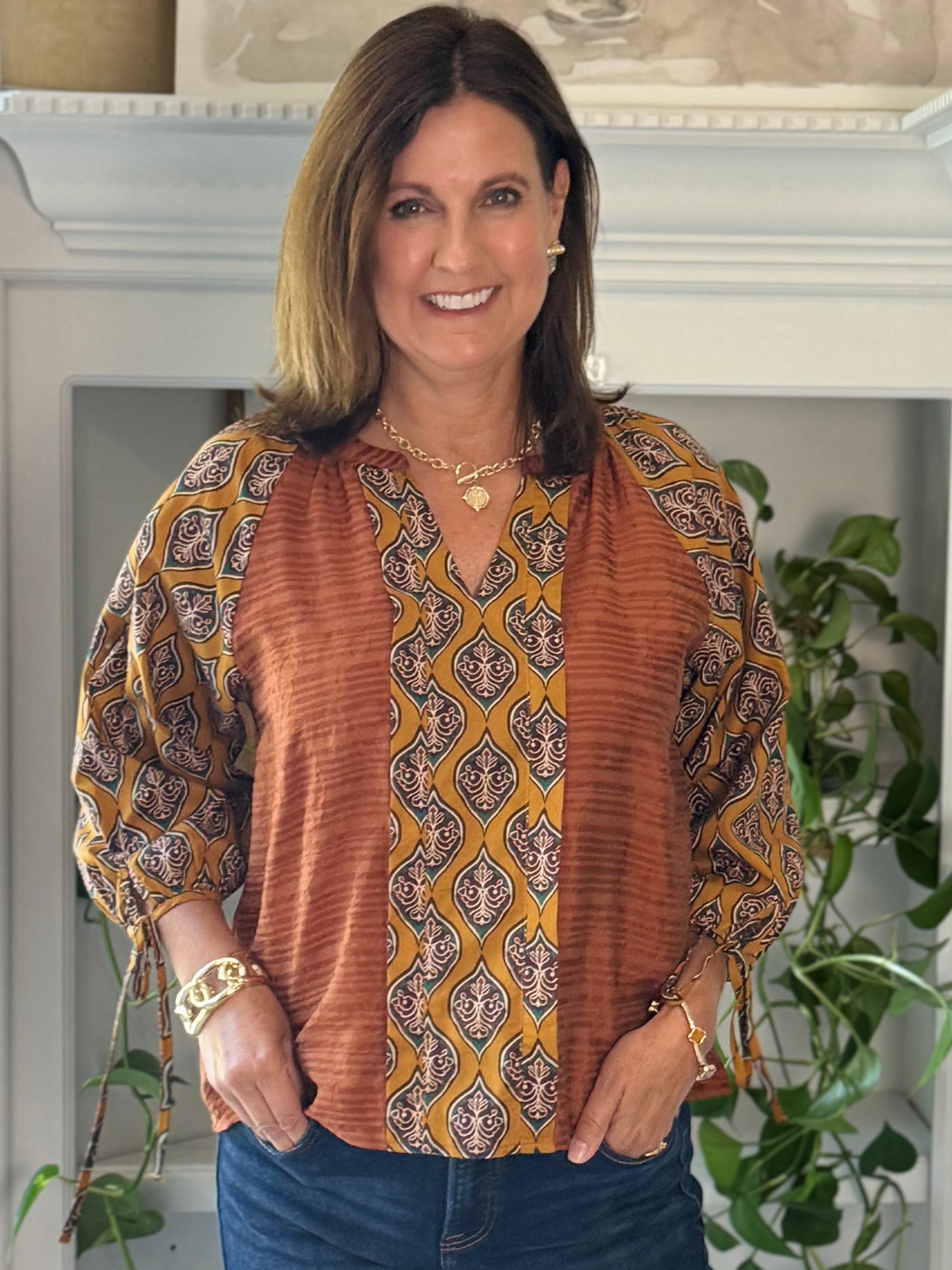 Autumn Medley Print Top