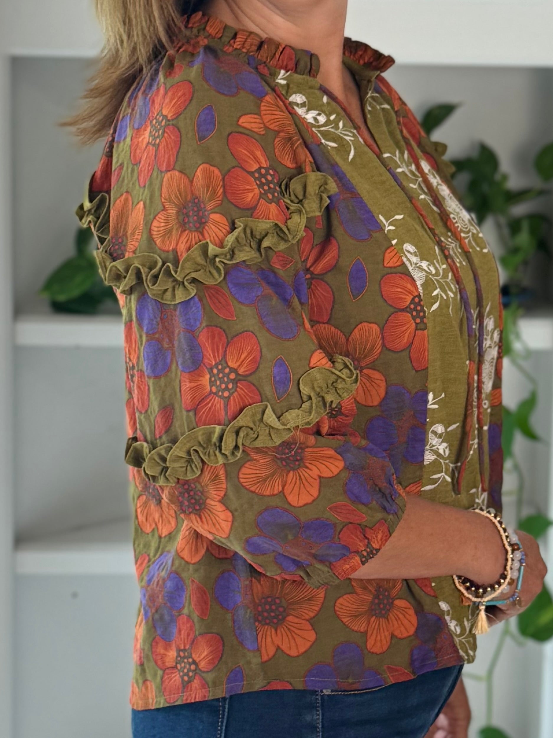 Autumn Collage Floral Top