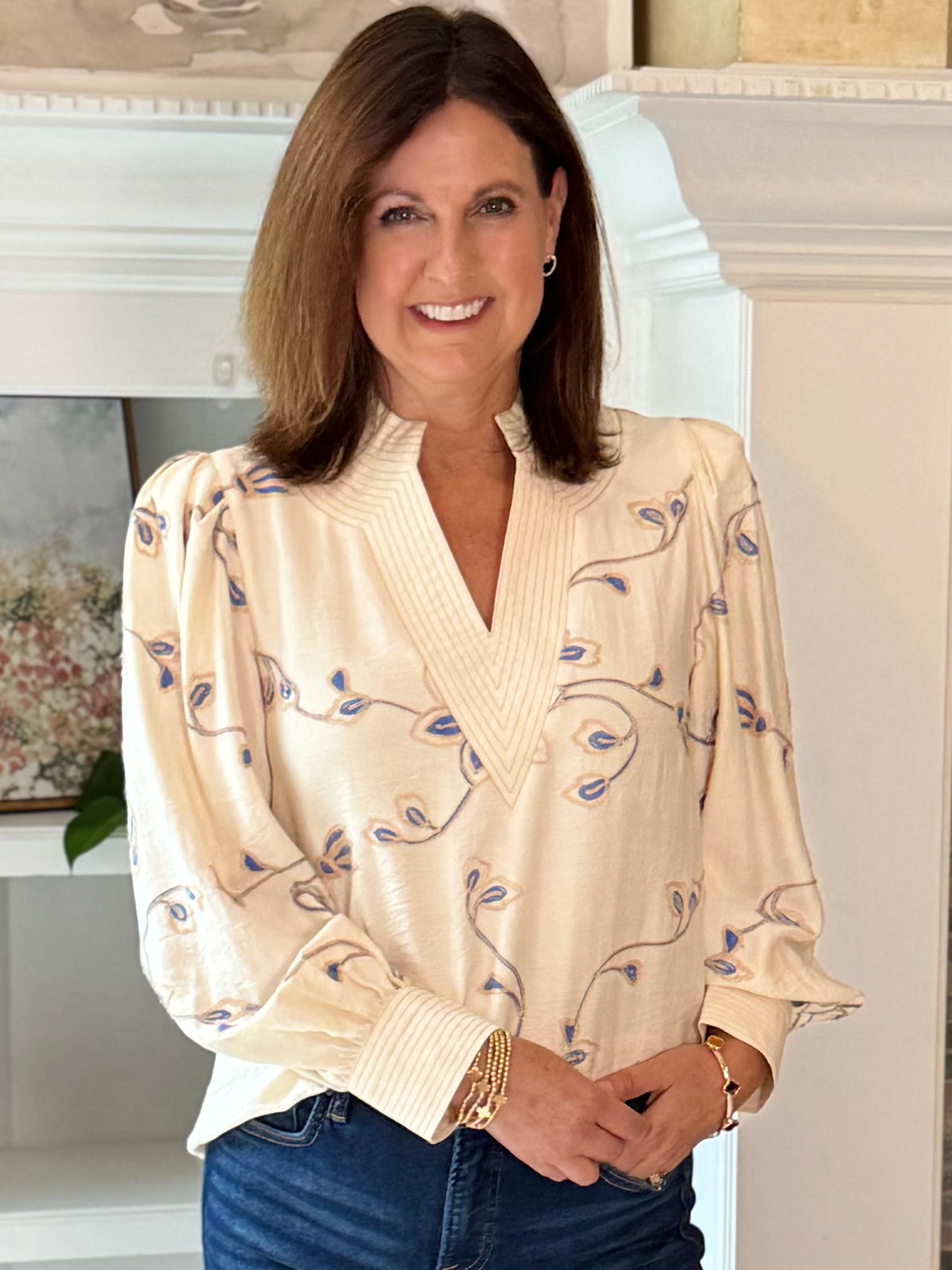 Remarkable Details Embroidered Blouse - Ivory