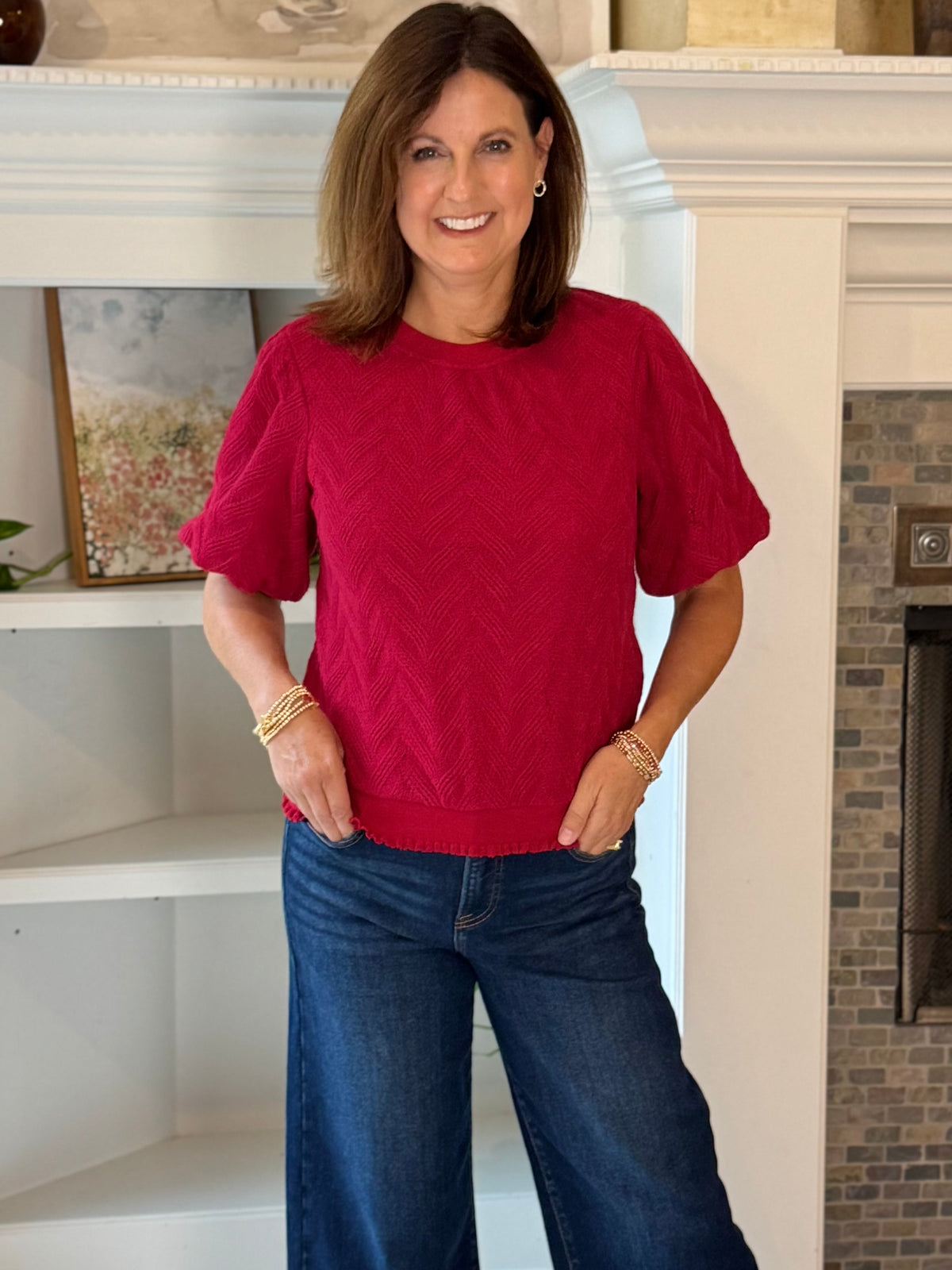 Crimson Crush Knit Top