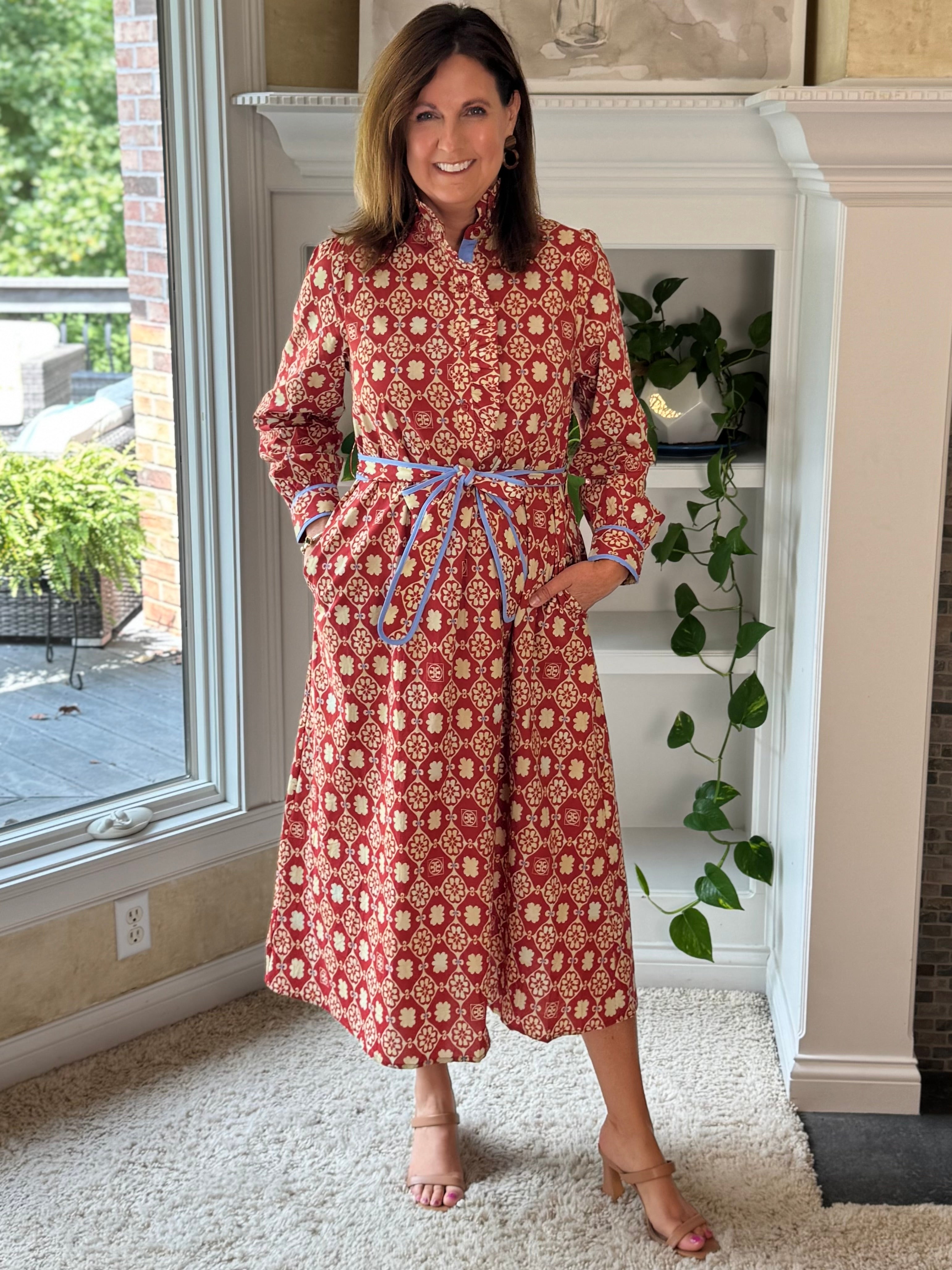Season to Remember Print Midi Dress