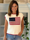 Stars & Stripes Knit Top - Off-White