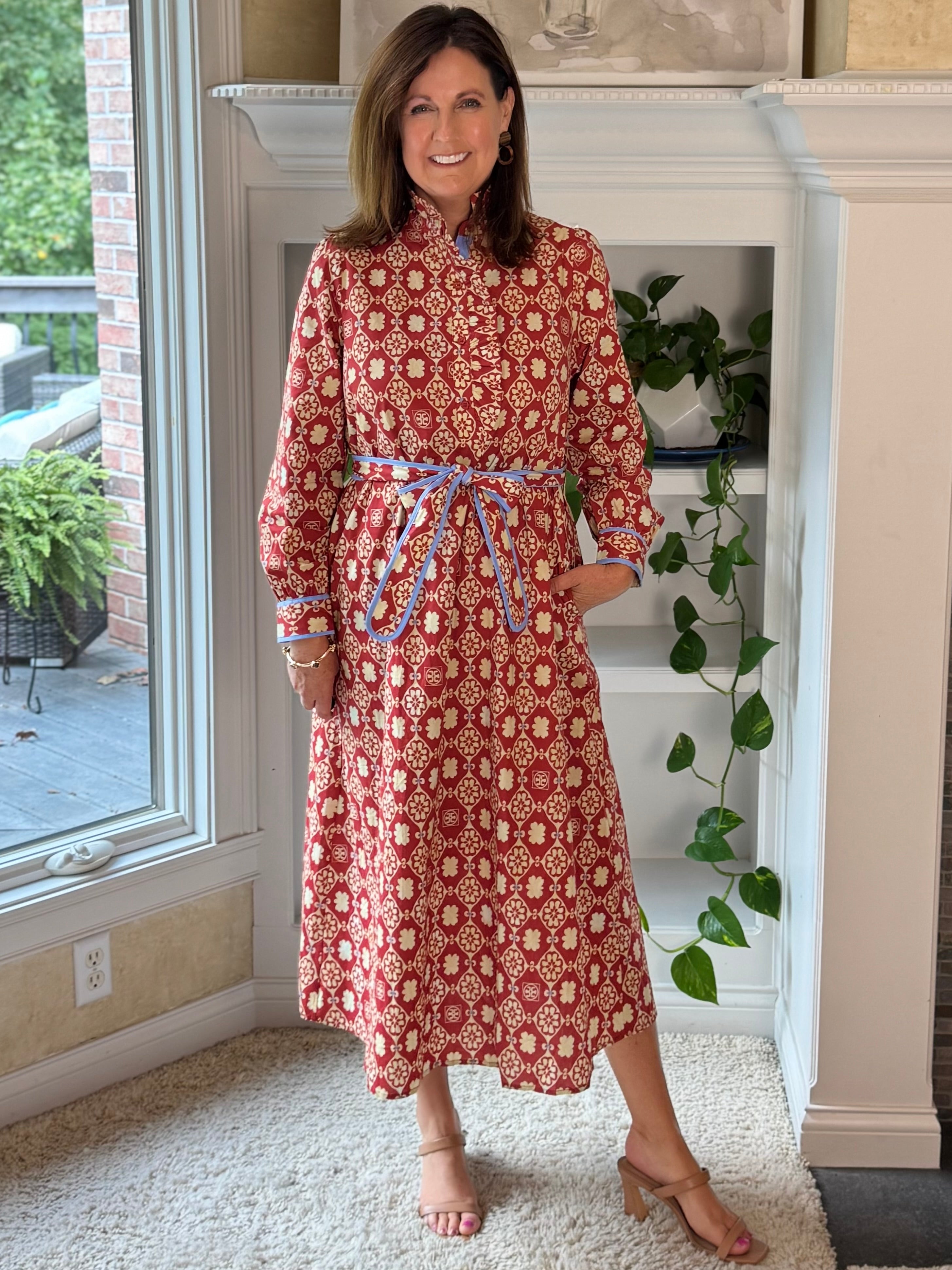 Season to Remember Print Midi Dress