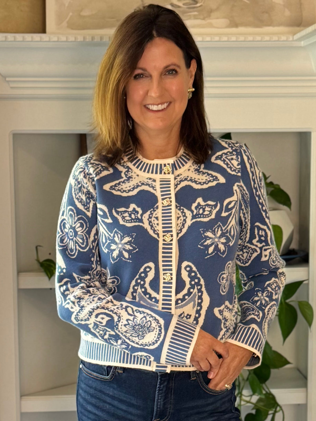 THML Pretty in Paisley Cardigan