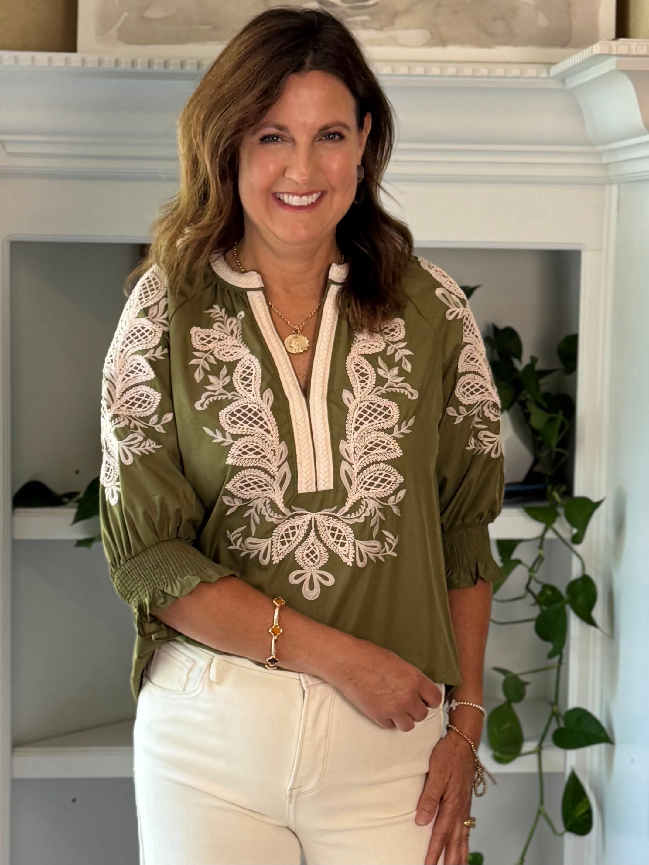 Lovely Details Embroidered Top