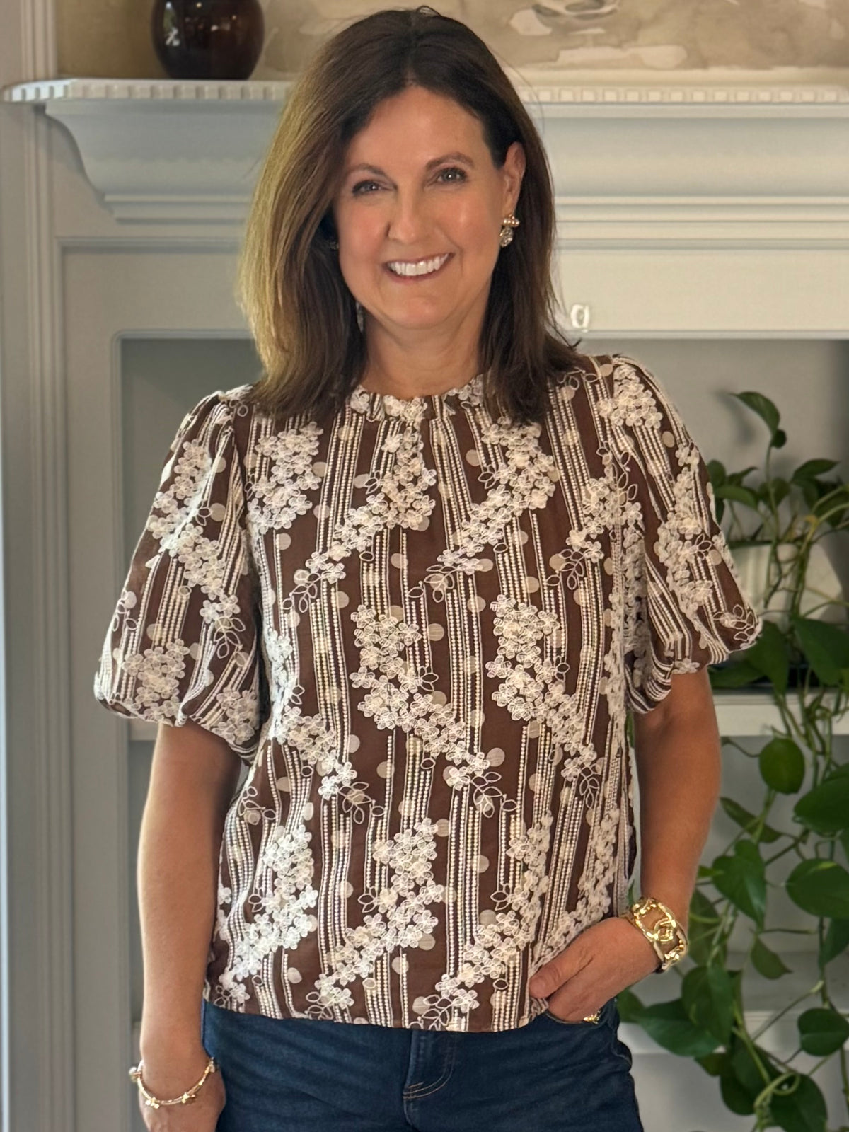 Floral Story Embroidered Top
